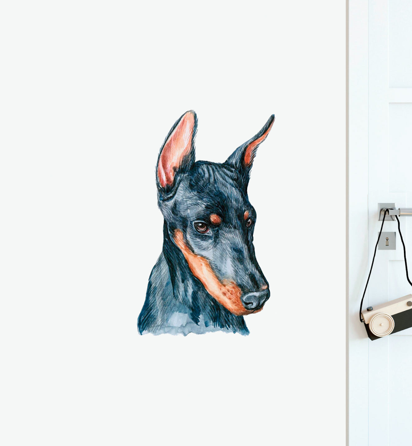 FREE SHIPPING Doberman Pinscher Dog Vinyl Die Cut Car Decal Sticker