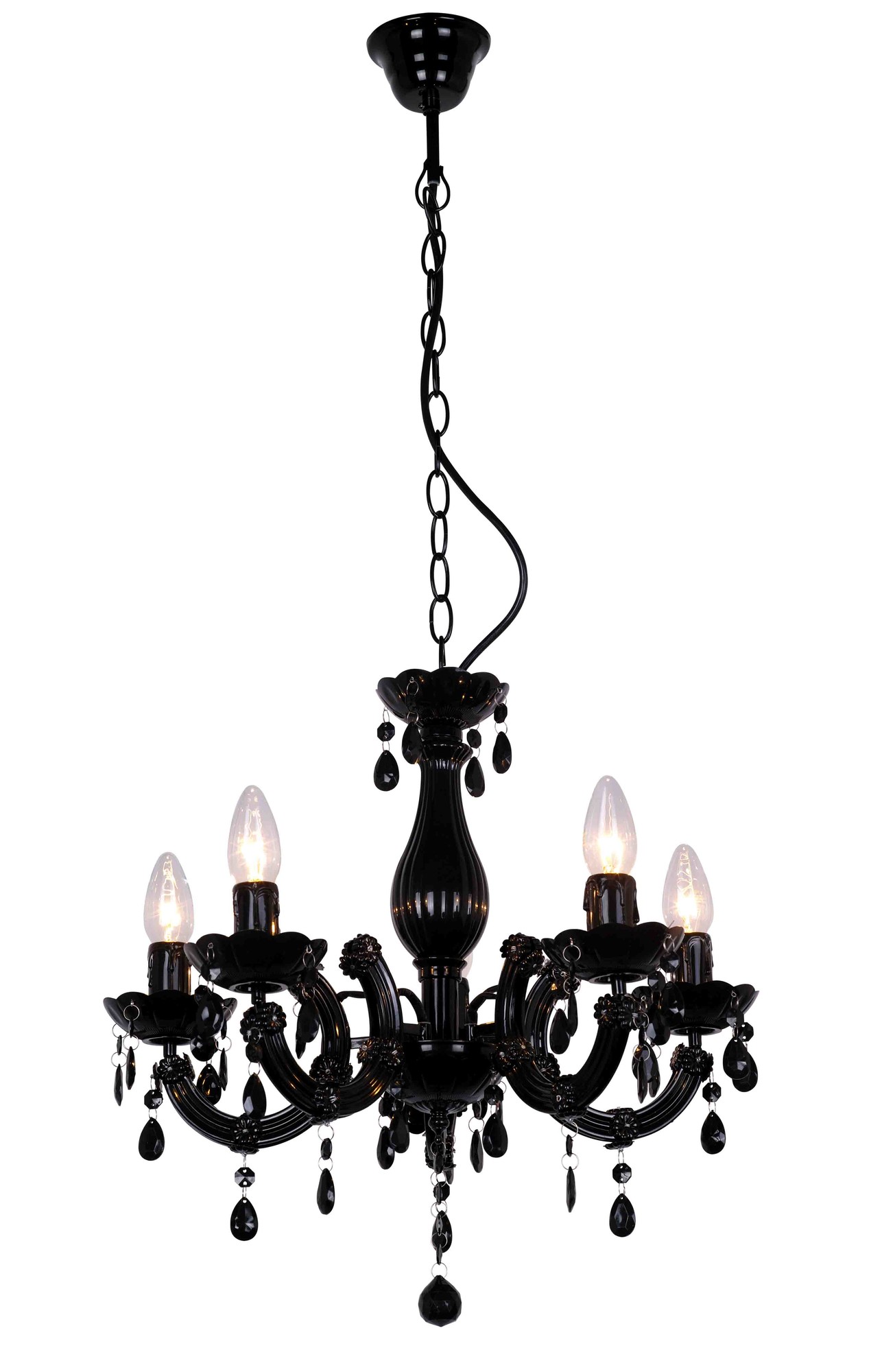 Luminea Black Matoury 5 Light Acrylic 