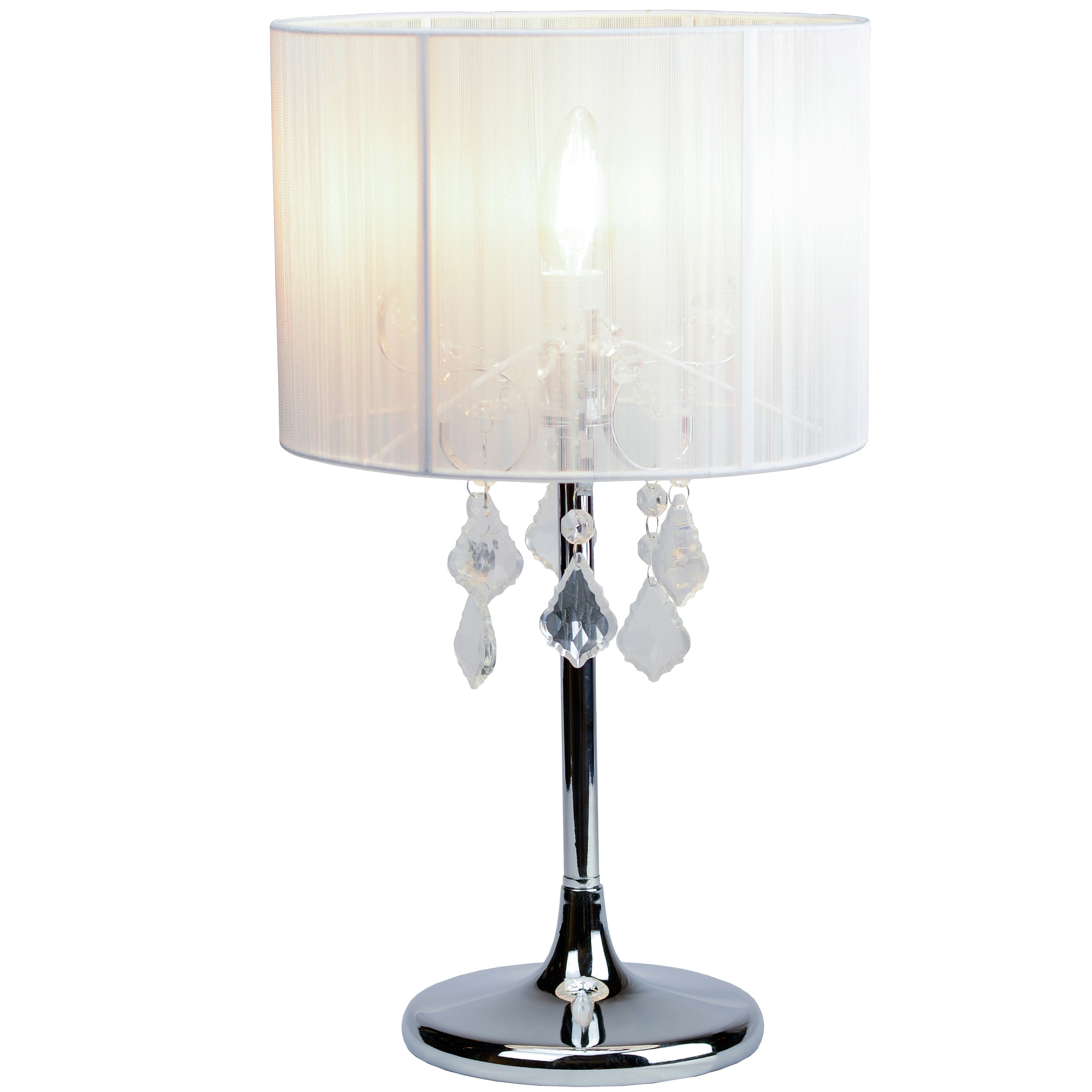 white crystal table lamp