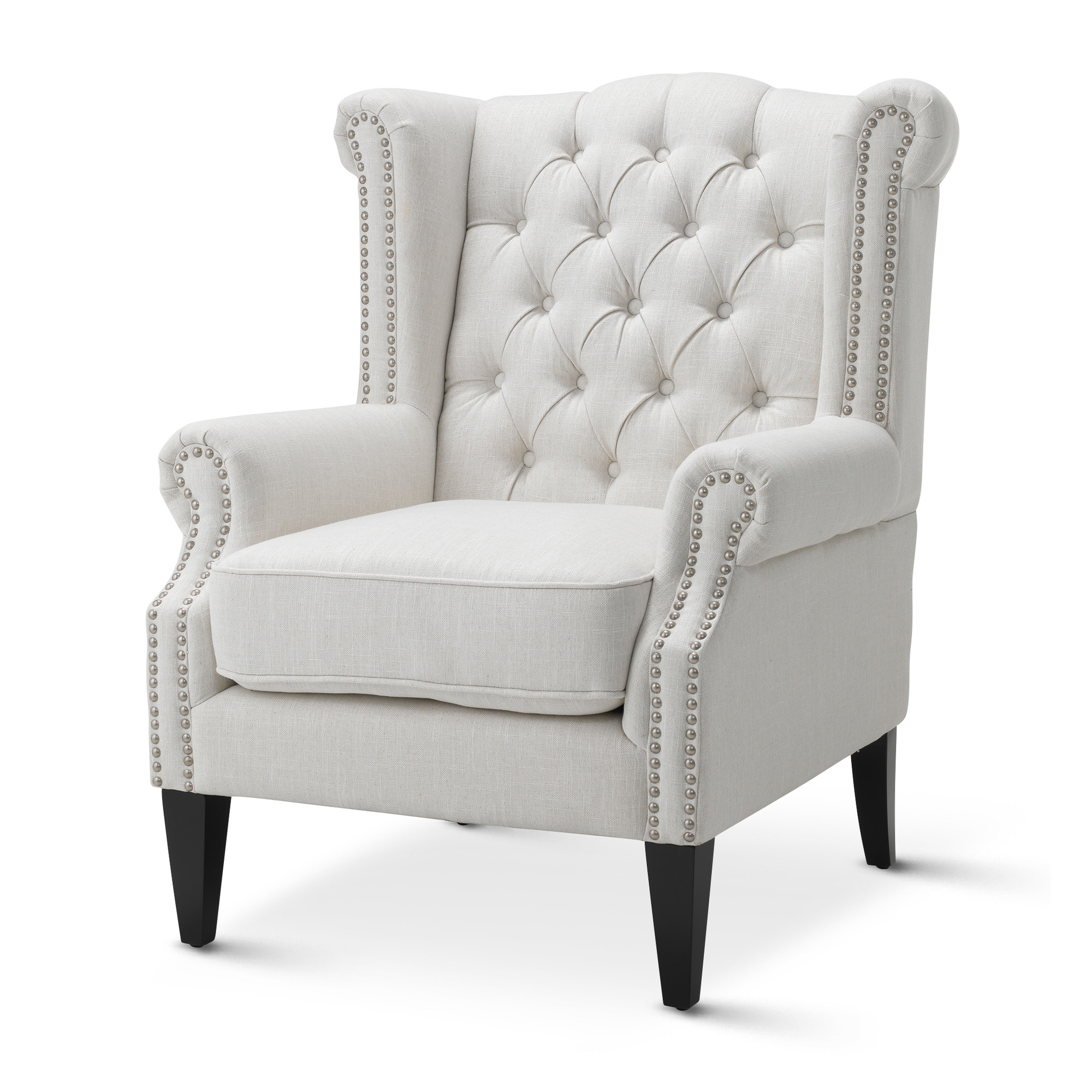 Hyde Park Home Off White Duke Wingback Armchair Reviews Temple