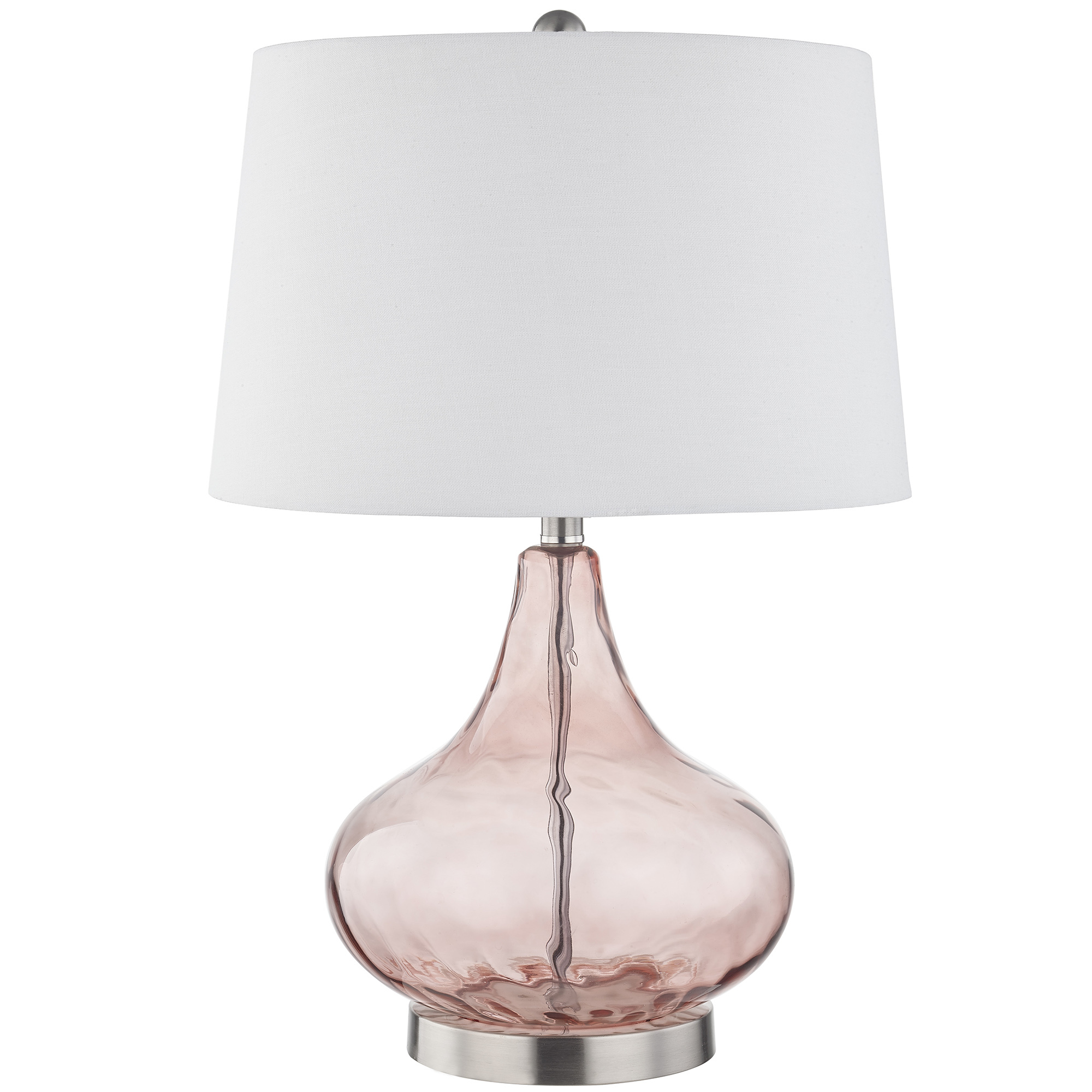 pink glass table lamp