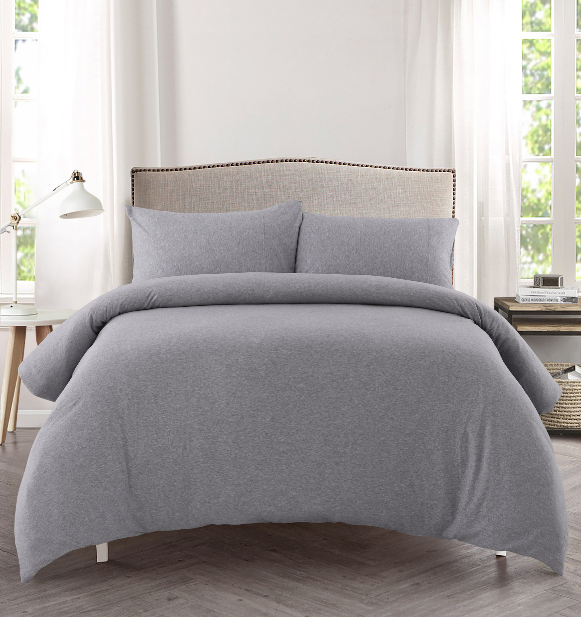 quilt cover set grey