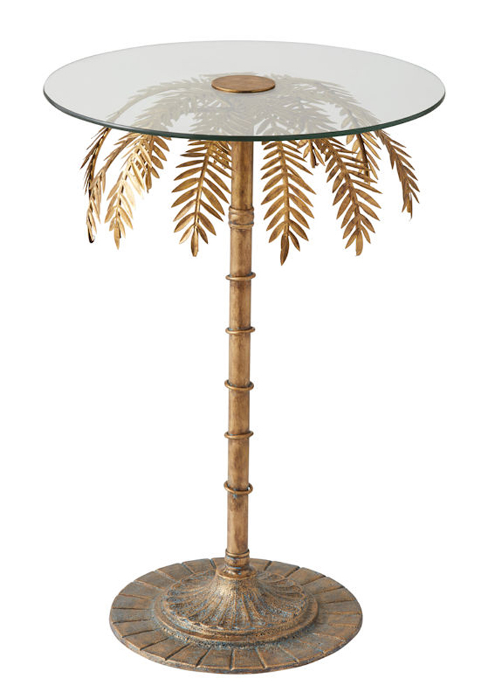 NEW Brass Palm Tree Side Table The Home Collective,Side/End Tables eBay