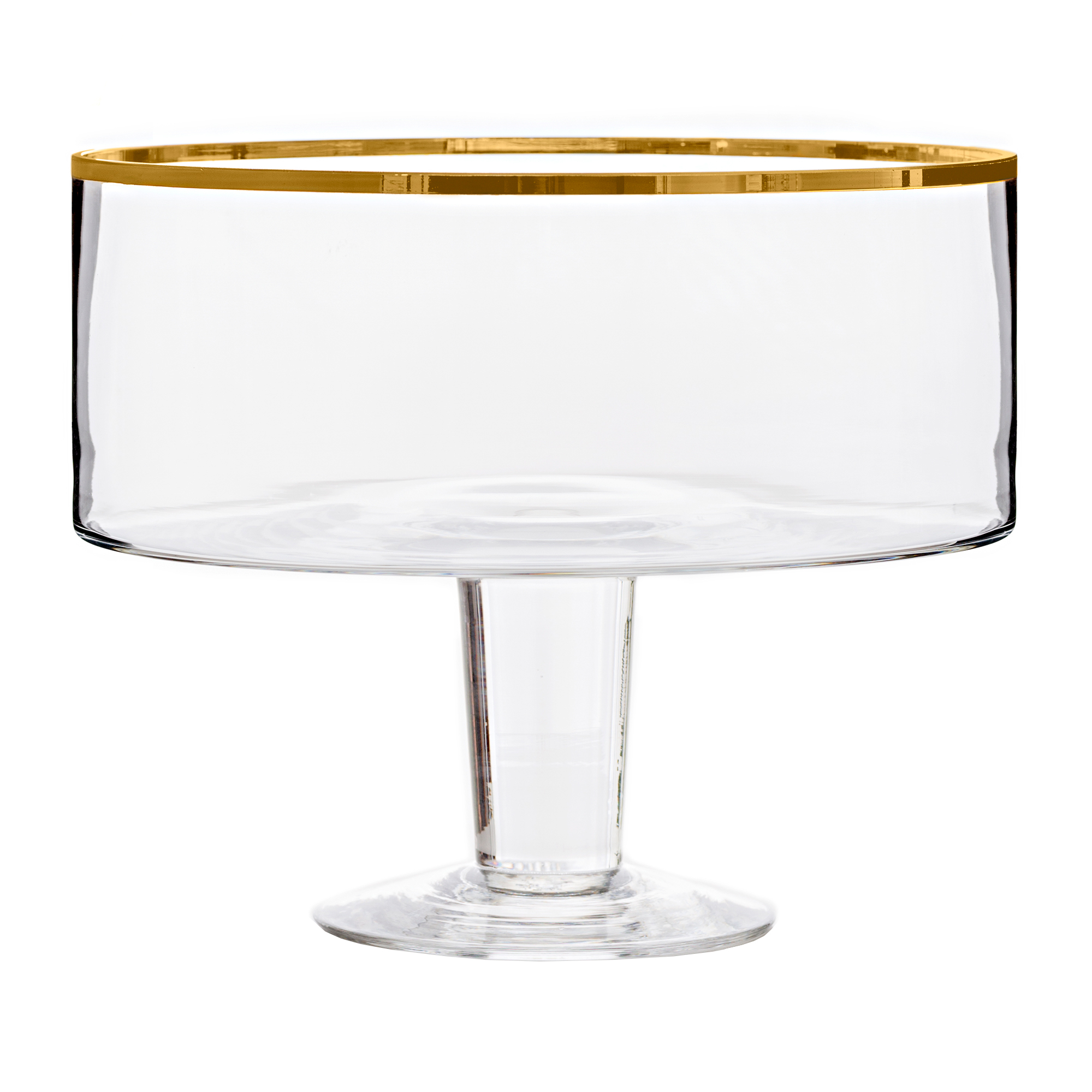 NEW Salt & Pepper Medium Gold Trimmed Valencia Glass Trifle Bowl eBay