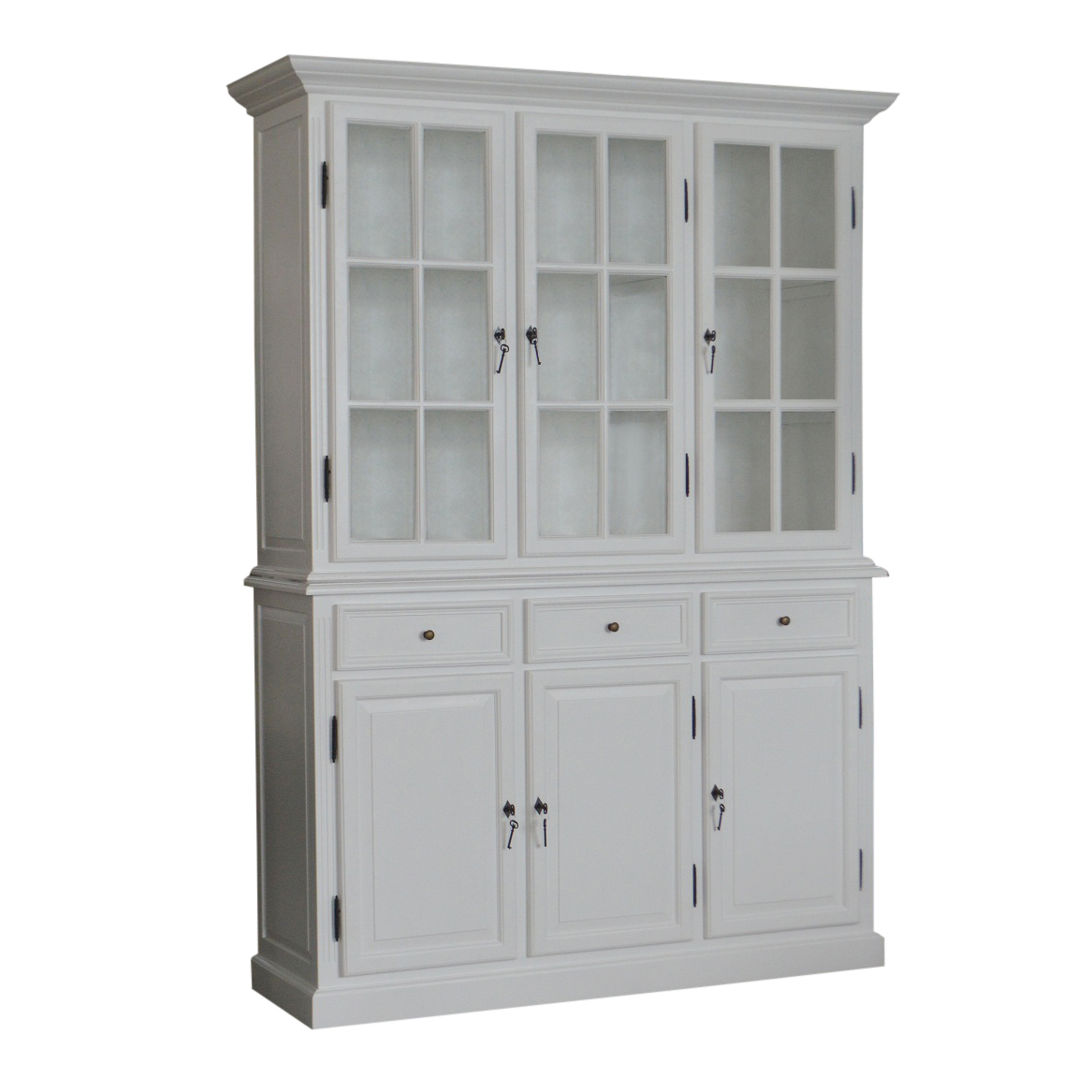 White Hampton Display Cabinet Temple Webster