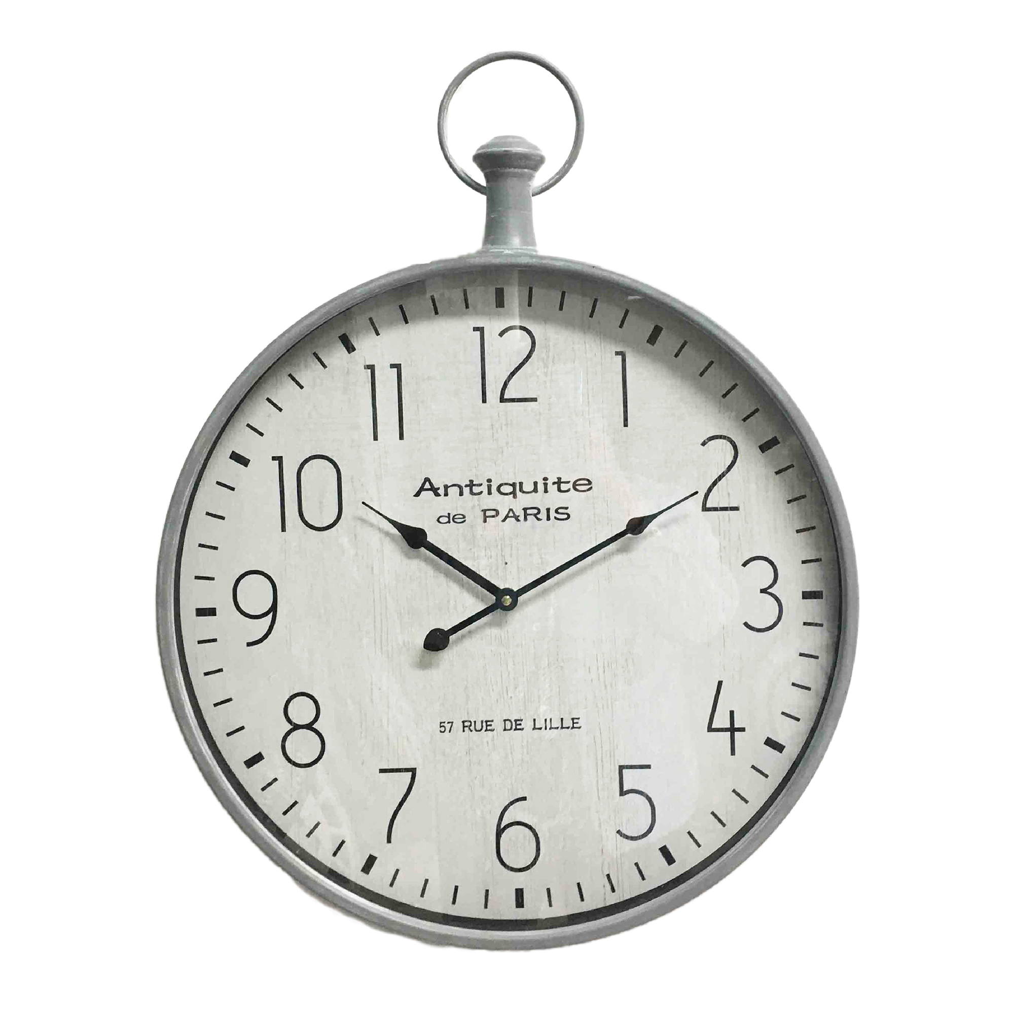 New 70cm Antique Silver Stanton Wall Clock Florabelle Clocks Ebay