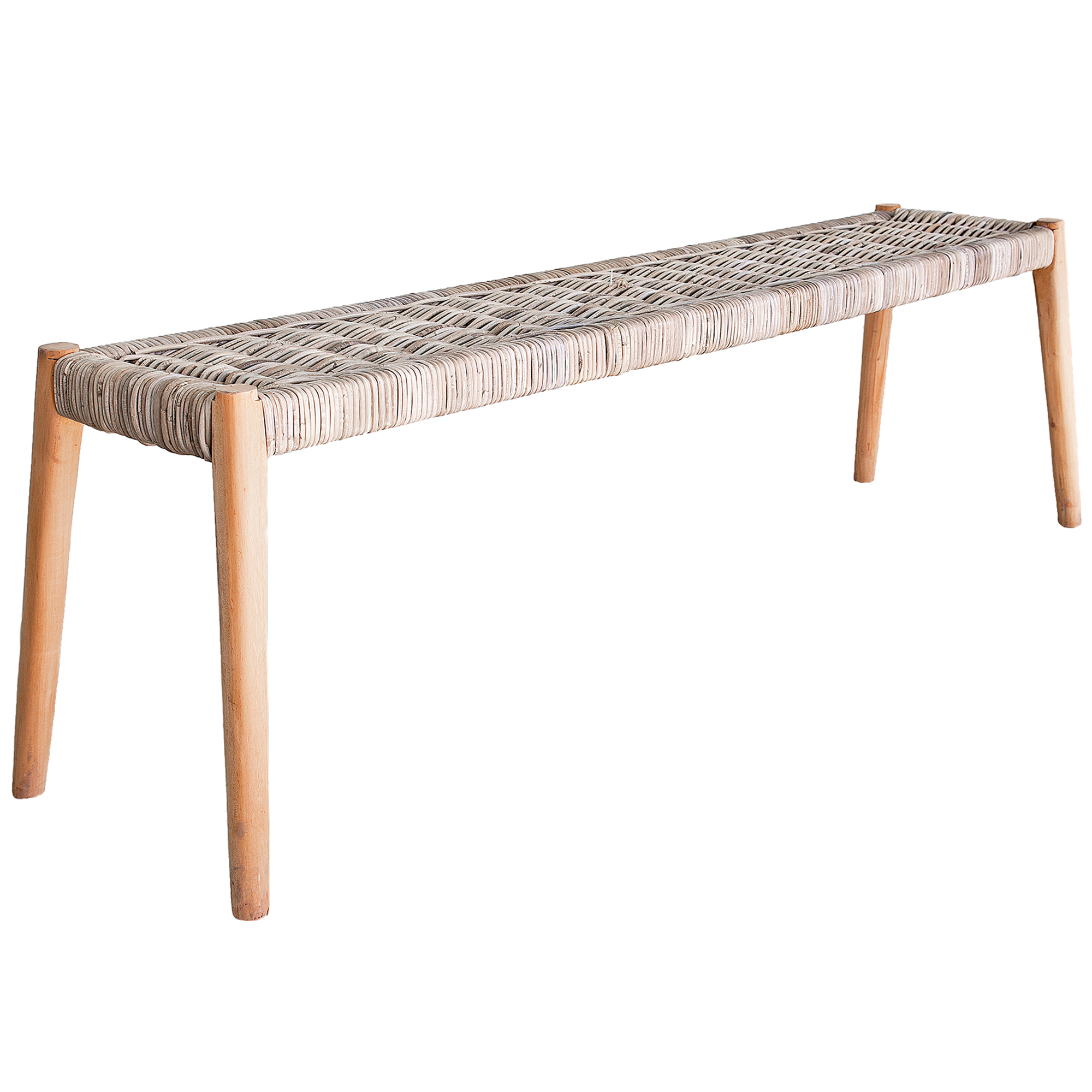 New Natural Long Island Rattan Dining Bench Florabelle Dining
