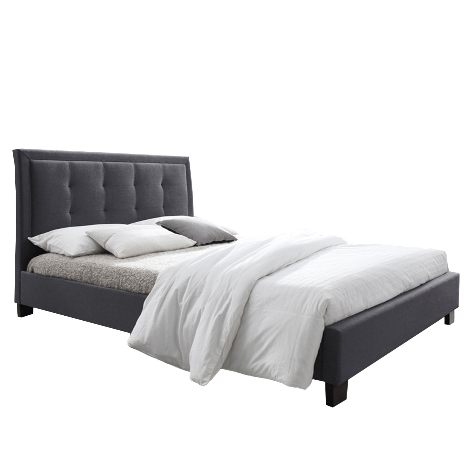 NEW Dark Grey King Upholstered Bed Frame