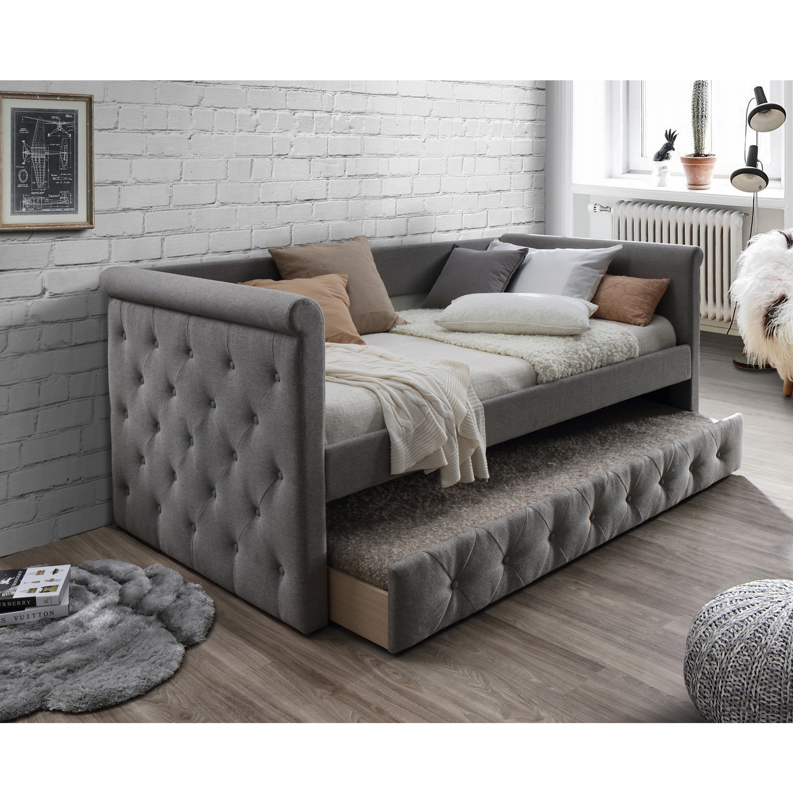 NEW Arles Single Sofa Daybed with Trundle VIC Furniture,Sofa Beds eBay