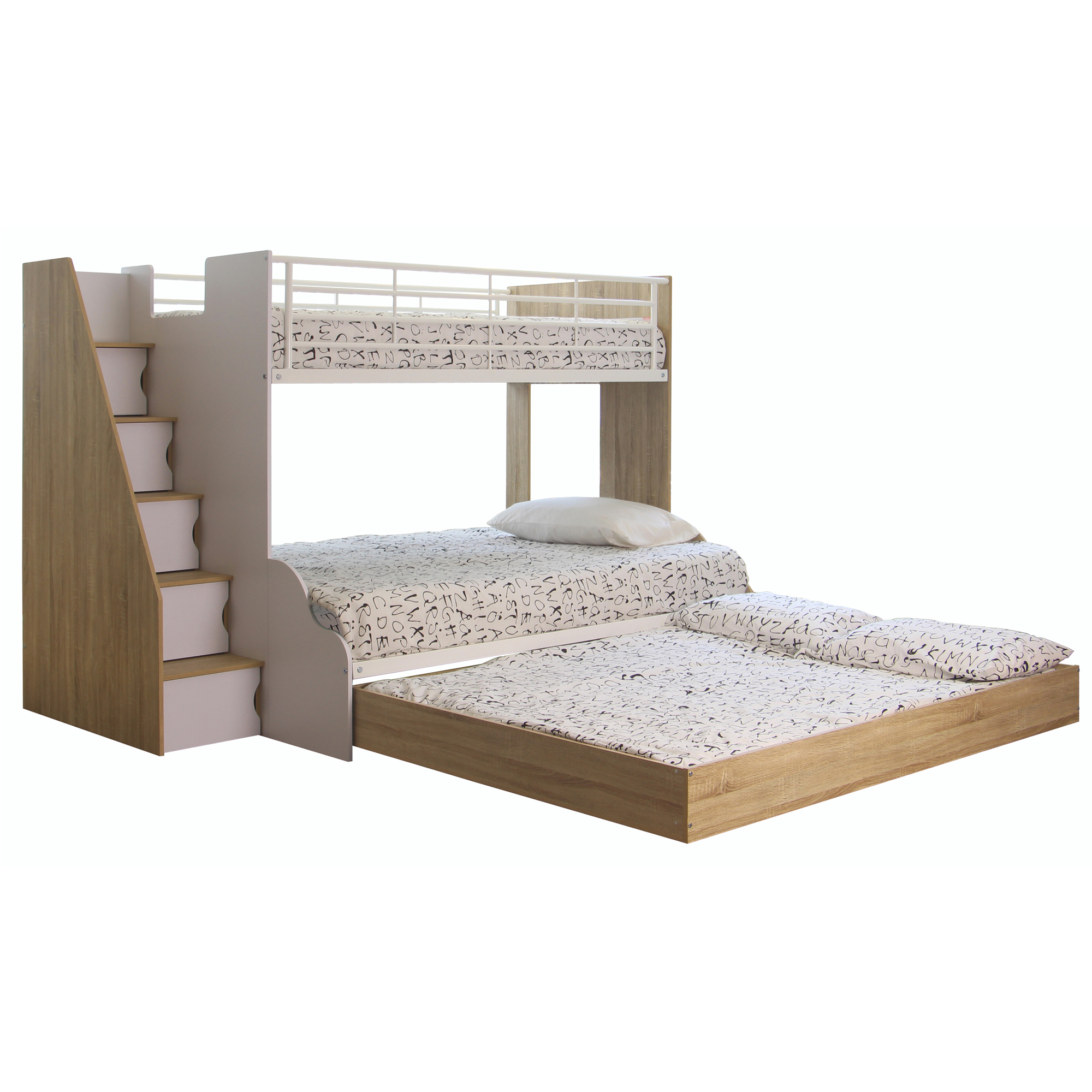 Vic Furniture Sonoma Oak White Levin Single Over Double Bunk Bed Sku Iqfu1113 Sonoma Oak White Levin Single Over Double Bunk Bed Is Also Sometimes Listed Under The Following Manufacturer Numbers Mg7582