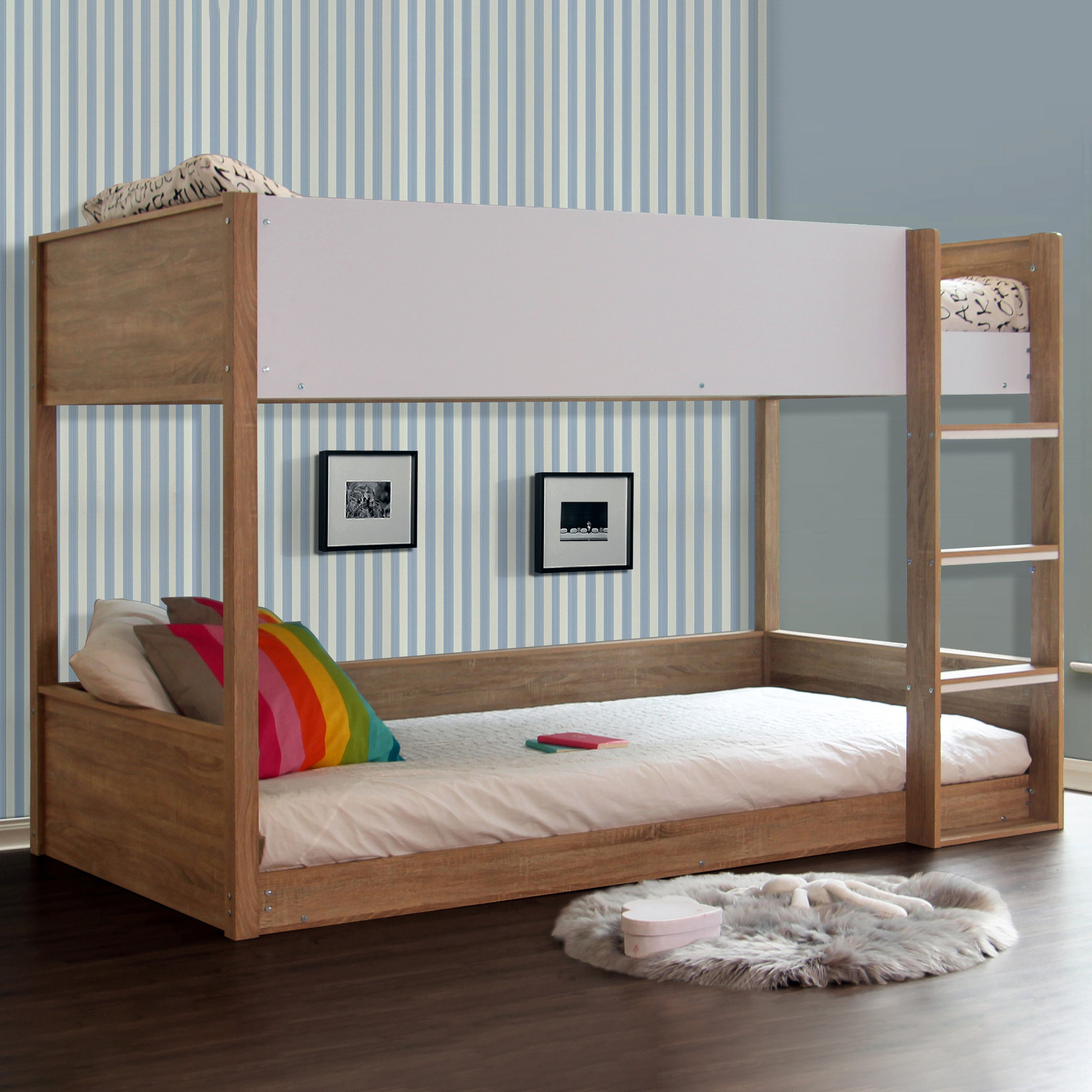 Vic Furniture Sonoma Oak Gisborne King, King Single Loft Bed With Desk