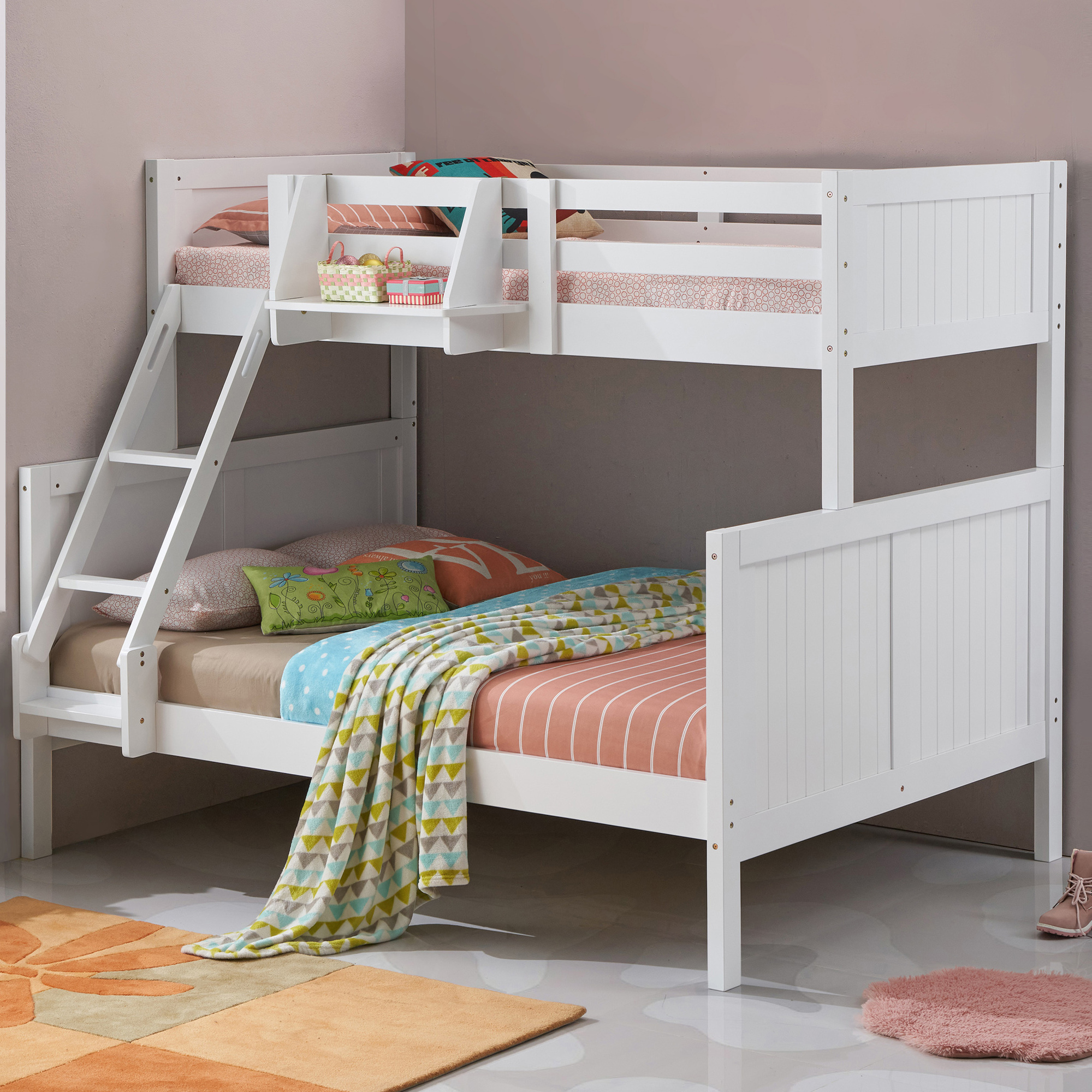 Over Double Bunk Bed With Hanging Shelf, Hanging Bunk Beds