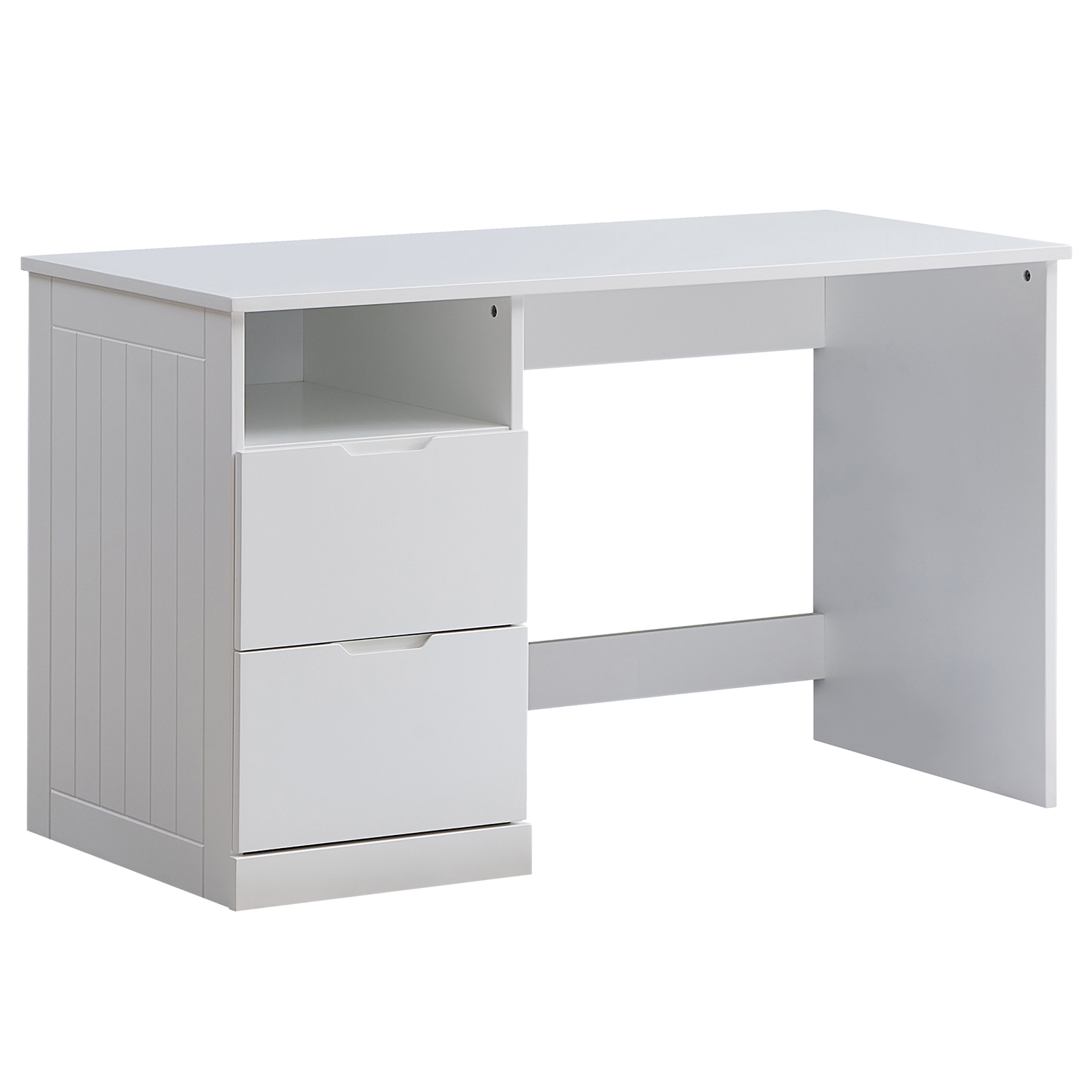 white hardwood desk