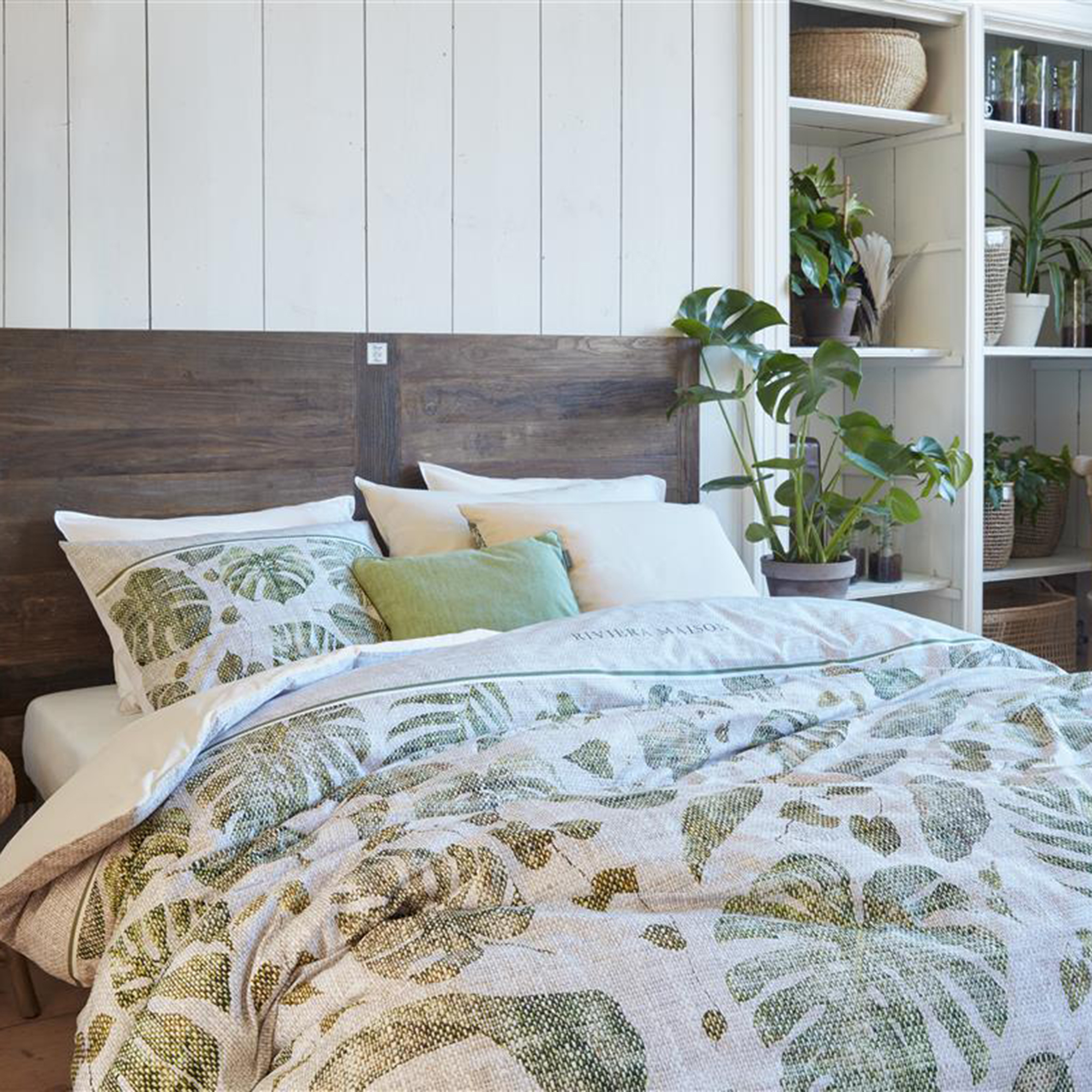 Bedding House Green Botanique Cotton Sateen Quilt Cover Set