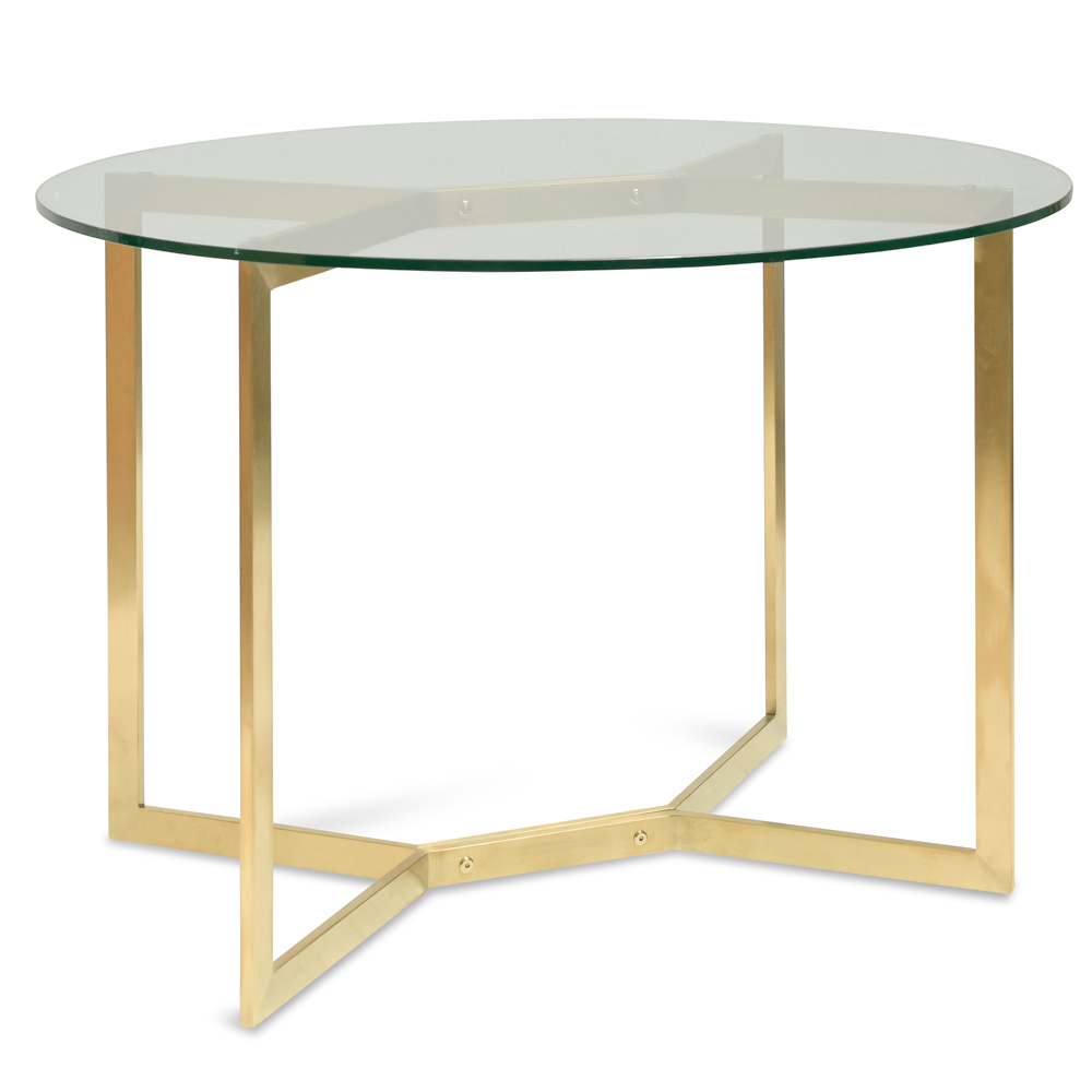 Gold Nilly Round Glass Dining Table, Round Glass Dining Table Australia