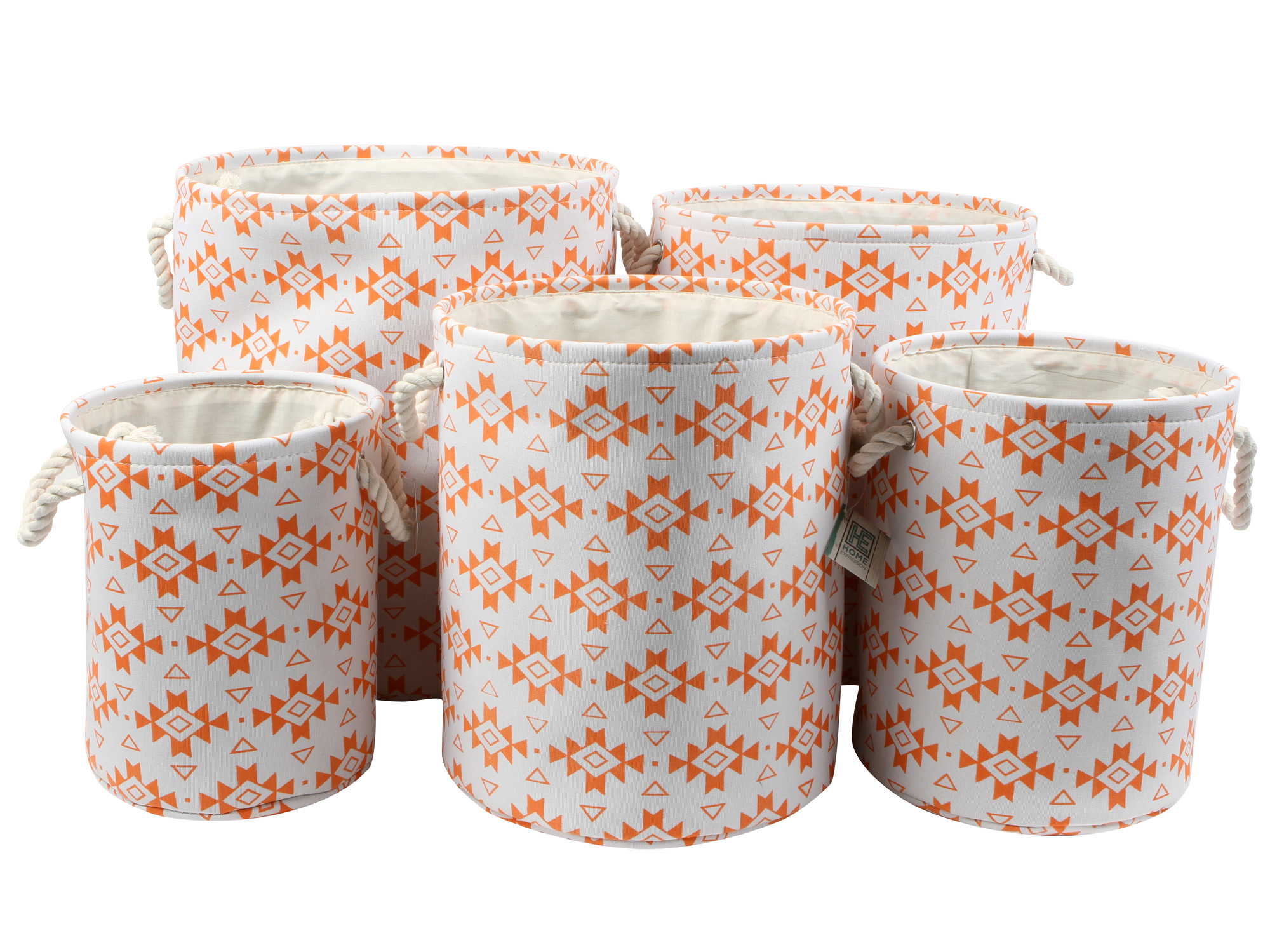 Austwide Softs Indian Orange Fabric Bins Reviews Temple Webster