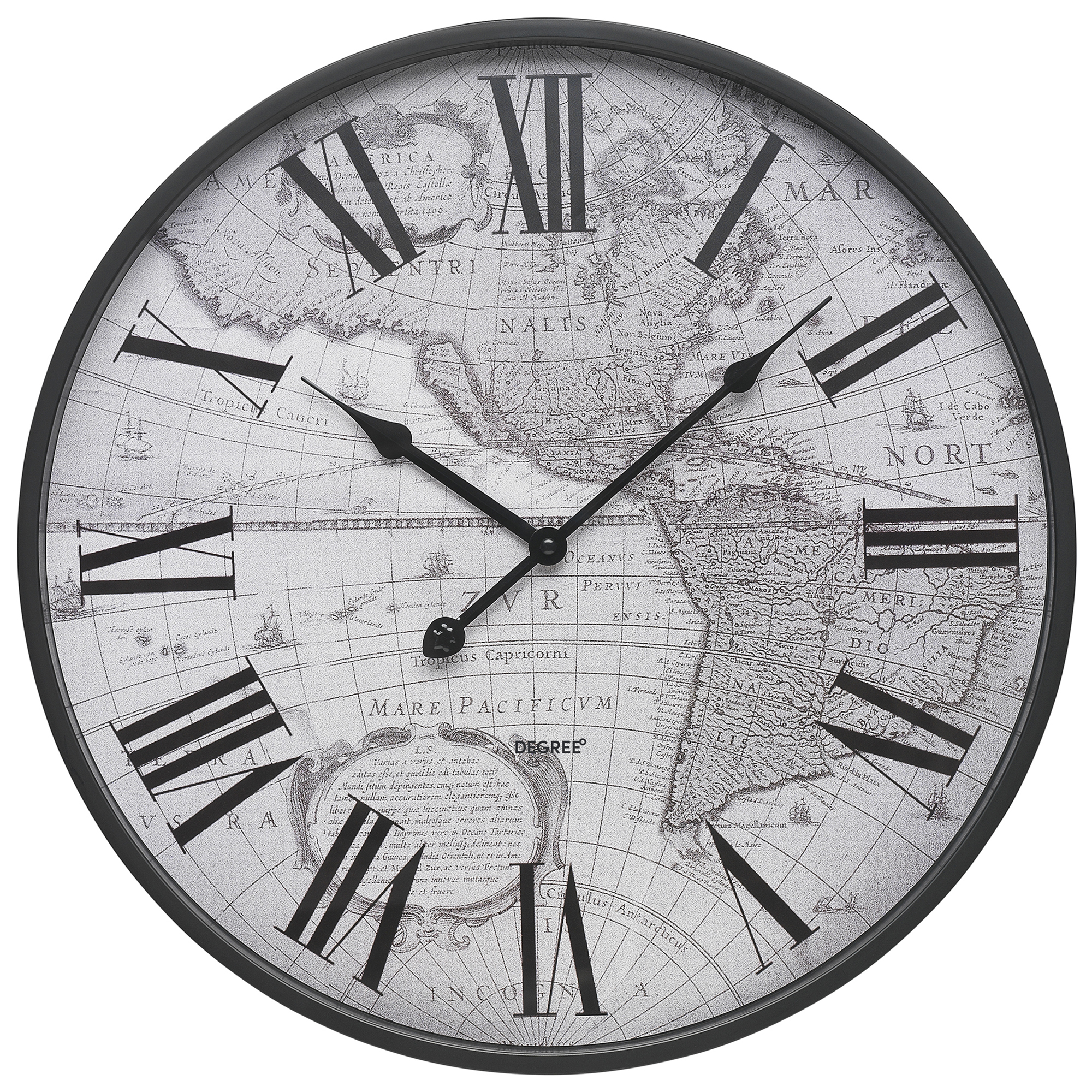 Degree Clocks 45cm Matte Black Atlas Wall Clock Reviews Temple Webster Degree Clocks 45cm Matte Black Atlas Wall Clock Reviews Temple Webster