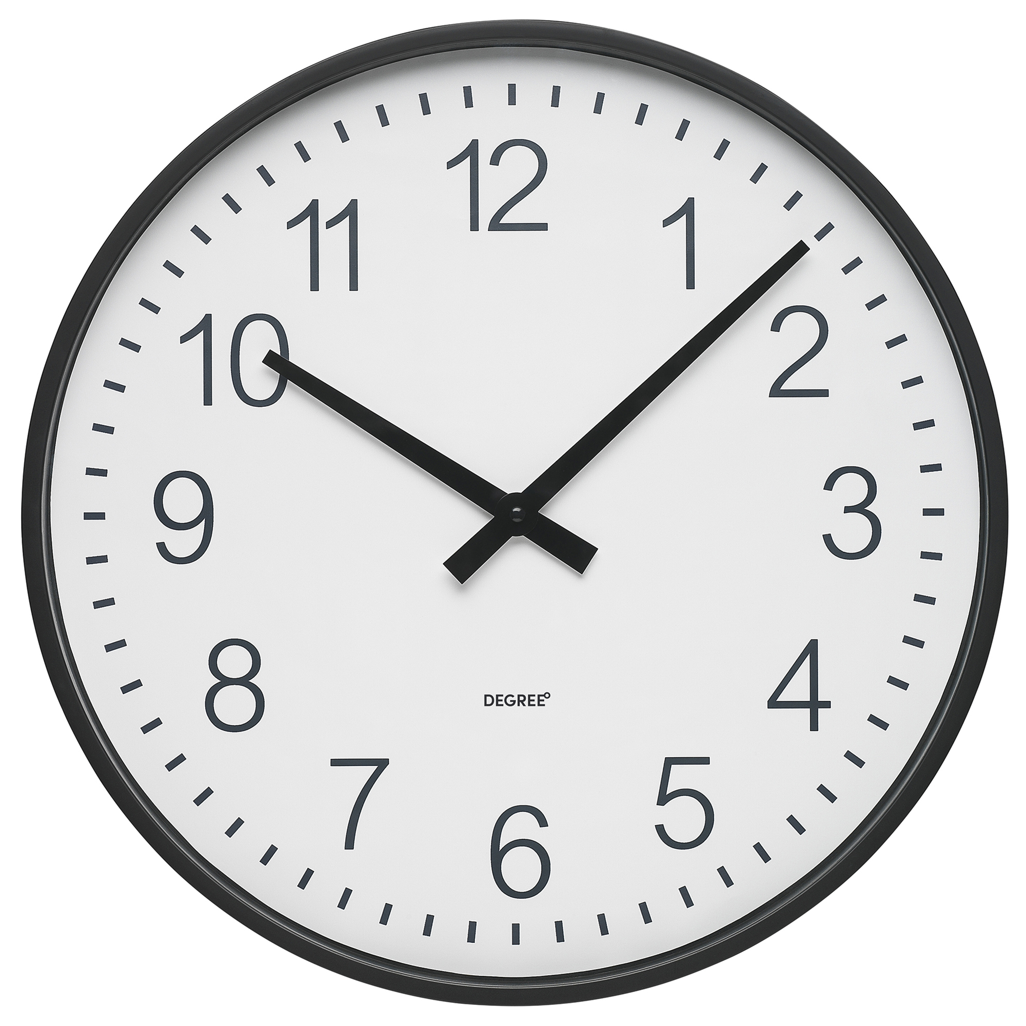 Degree Clocks 45cm Matte Black Fenton Wall Clock Reviews Temple Webster