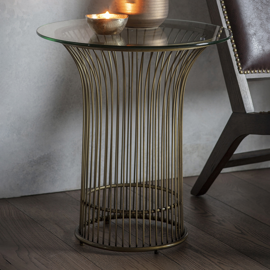 Bella Casa Bronze Joplin Metal Side Table Reviews Temple Webster