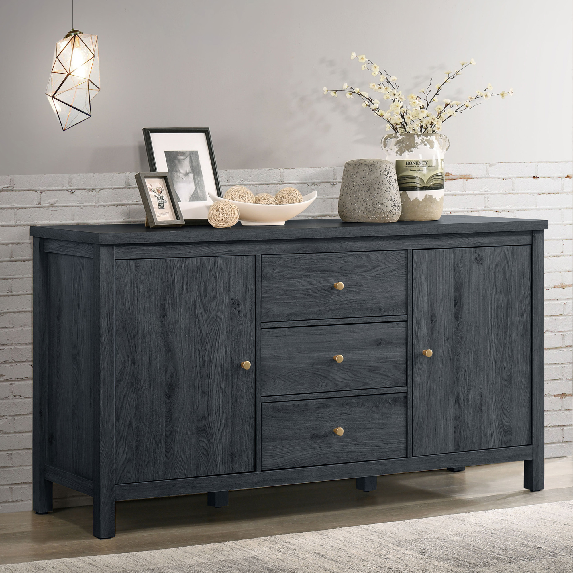 slim cream sideboard