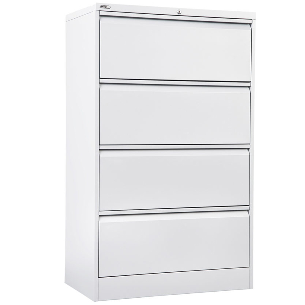 Rein Office White Remo 4 Drawer Lateral Filing Cabinet Reviews Temple Webster