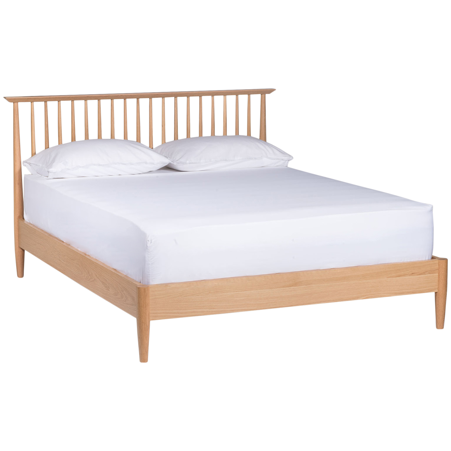 NEW Queen Olsen Oak Spindle Bed - Temple & Webster,Beds | eBay