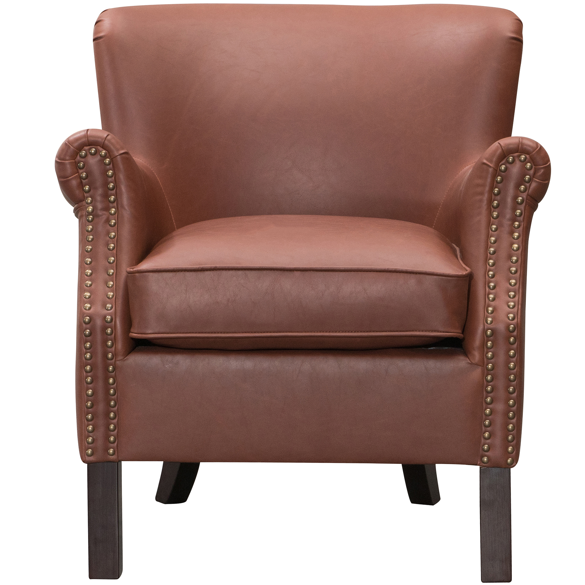 NEW Vintage-Style Tyler Faux Leather Arm Chair - Temple & Webster