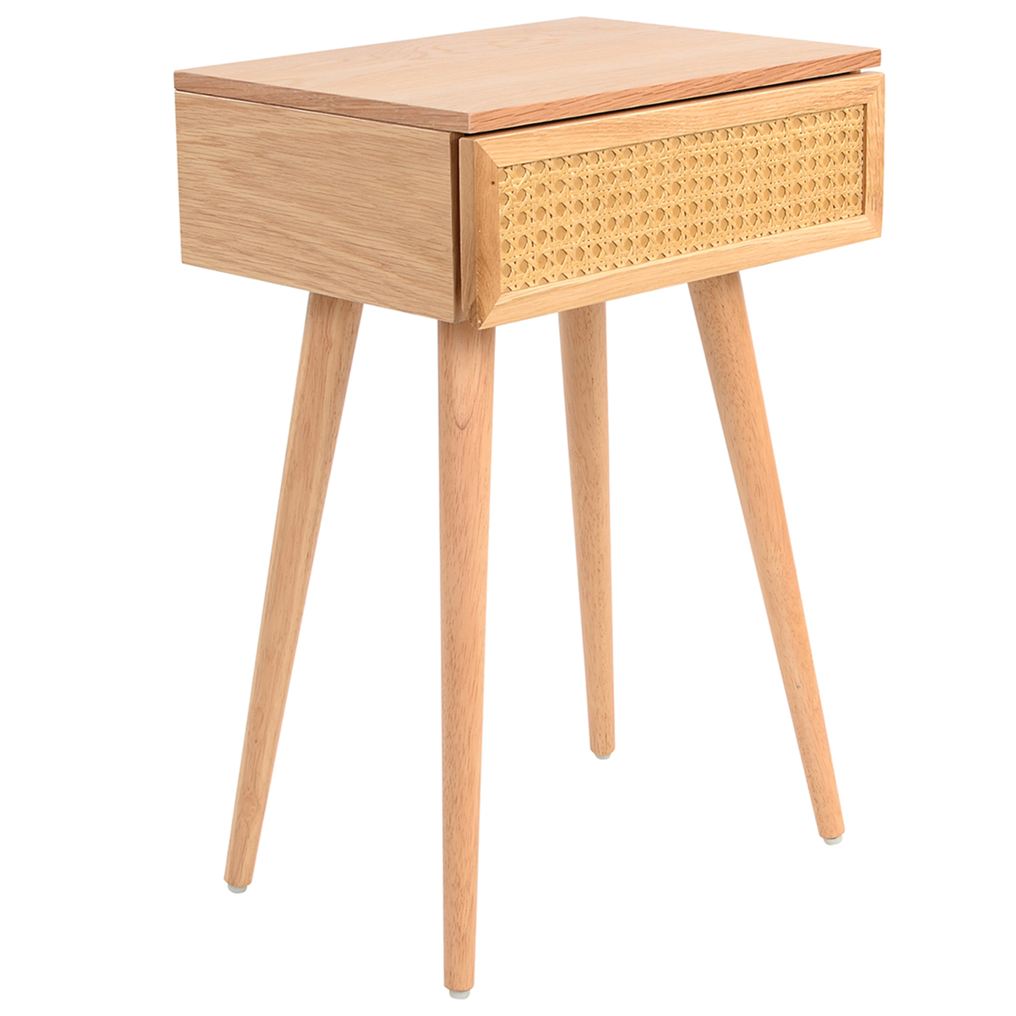 NEW Light Oak Daintree Rattan Bedside Table - Temple ...