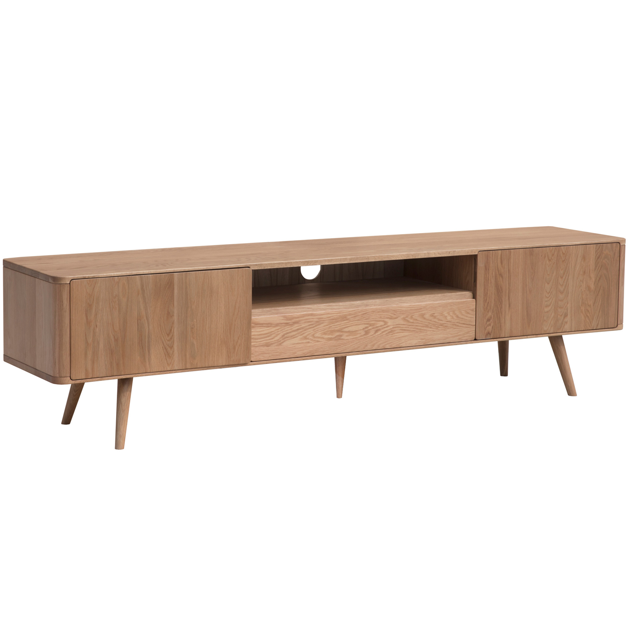 New 200cm Eden American Oak Tv Unit Temple Webster