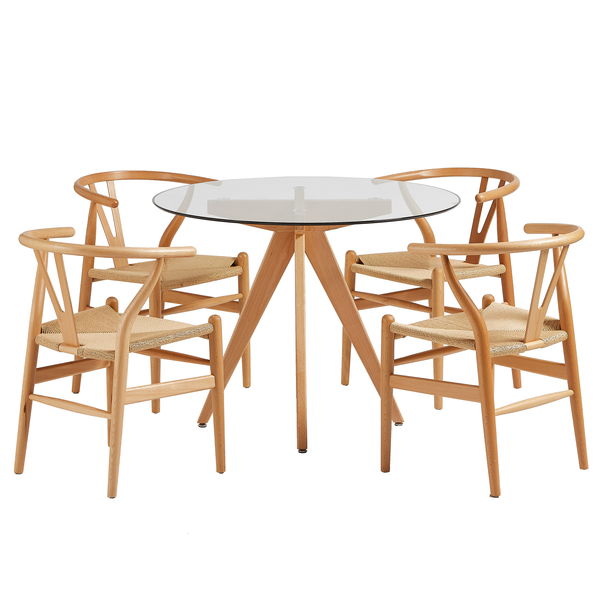 4 Seater Bryce Dining Table Wishbone Chairs Set Temple Webster Sku Tmpl1301 4 Seater Bryce Dining Table Wishbone Chairs Set Is Also Sometimes Listed Under The Following Manufacturer Numbers Twdbwgnn