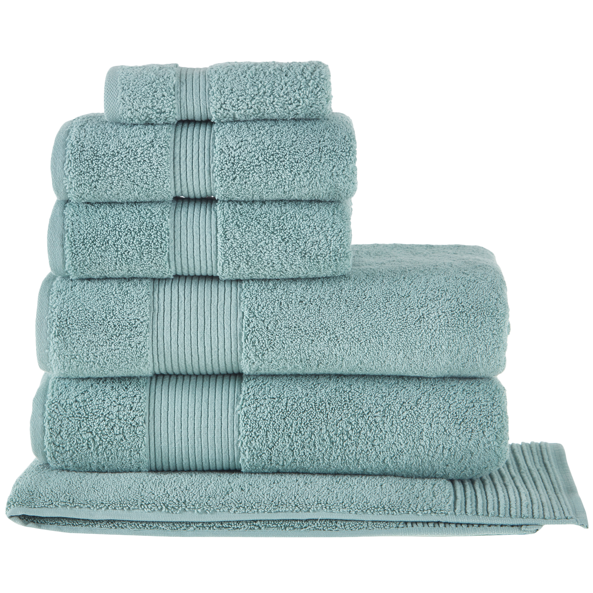 NEW 6 Piece Seafoam Grand 800GSM Turkish Cotton Towel Set | eBay