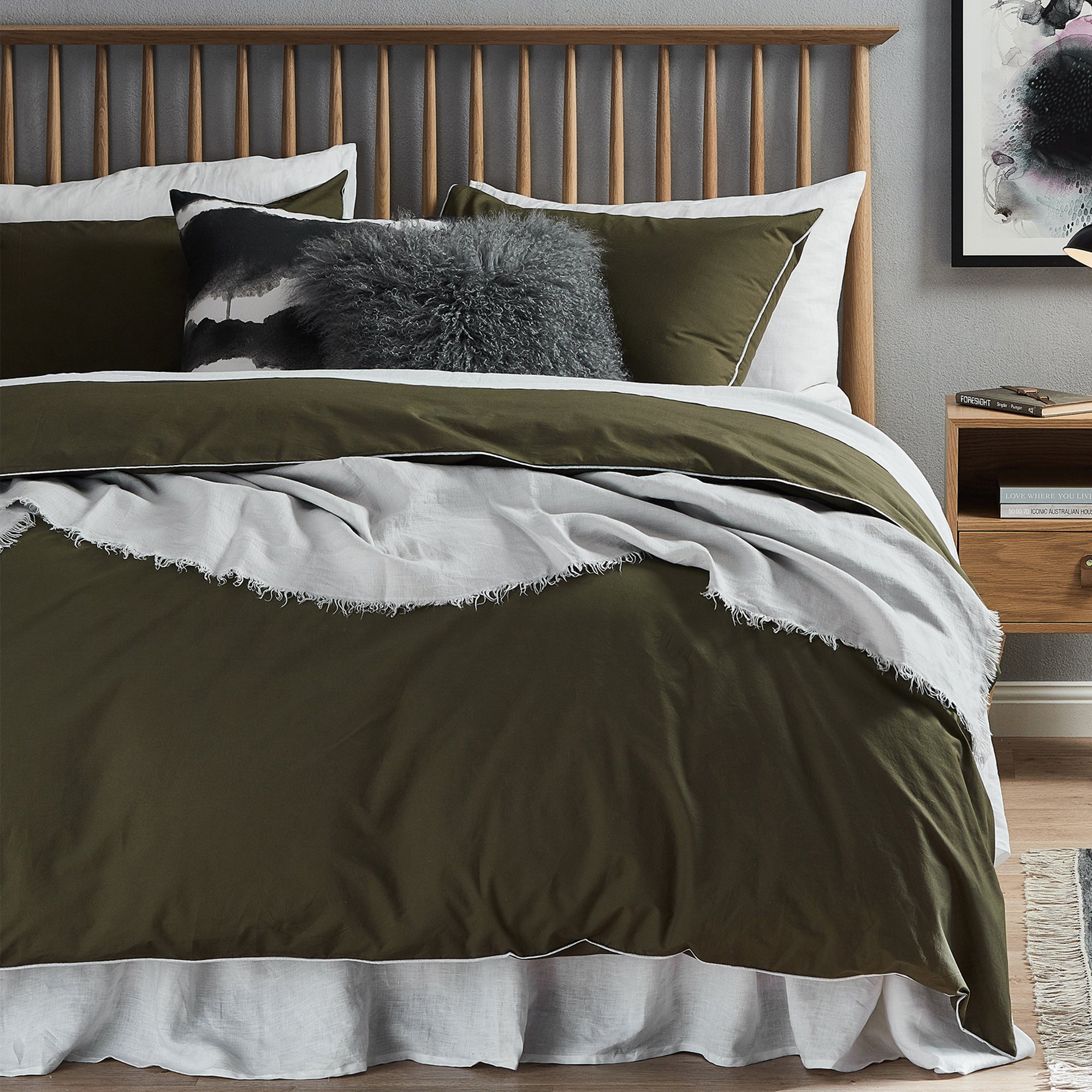 Temple Webster Olive Organic Cotton Quilt Cover Set Reviews