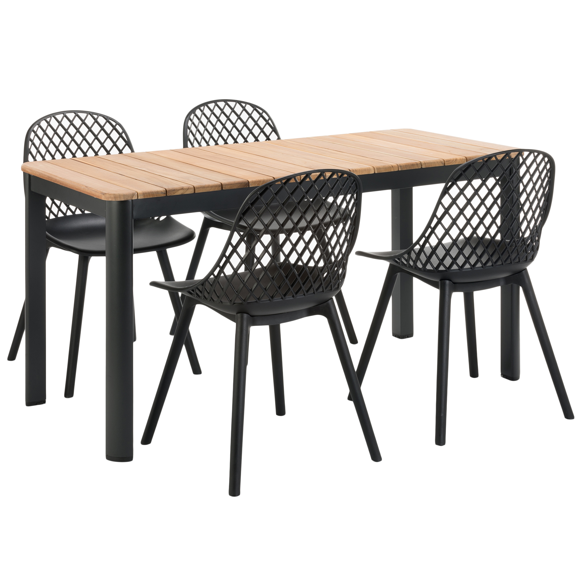 New 4 Seater Aura Teak Outdoor Dining Set Temple Webster
