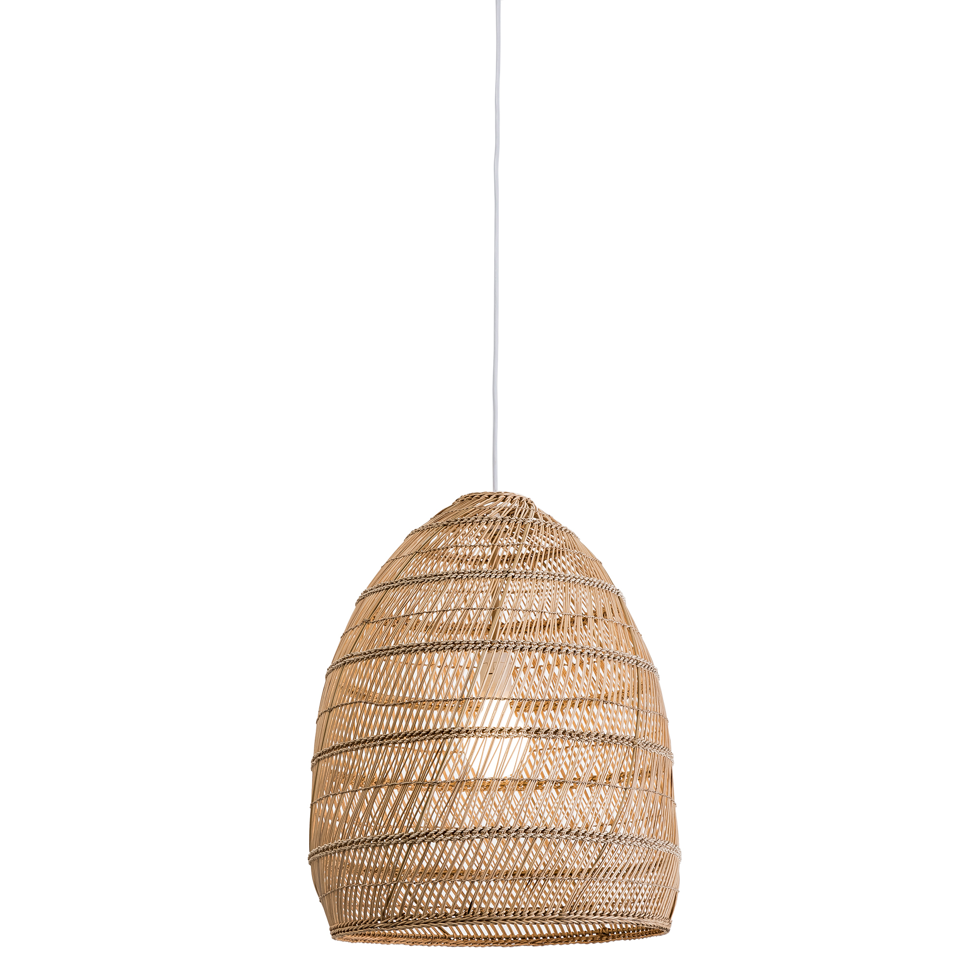 New Milo Woven Rattan 53cm Tall Pendant Light Ebay