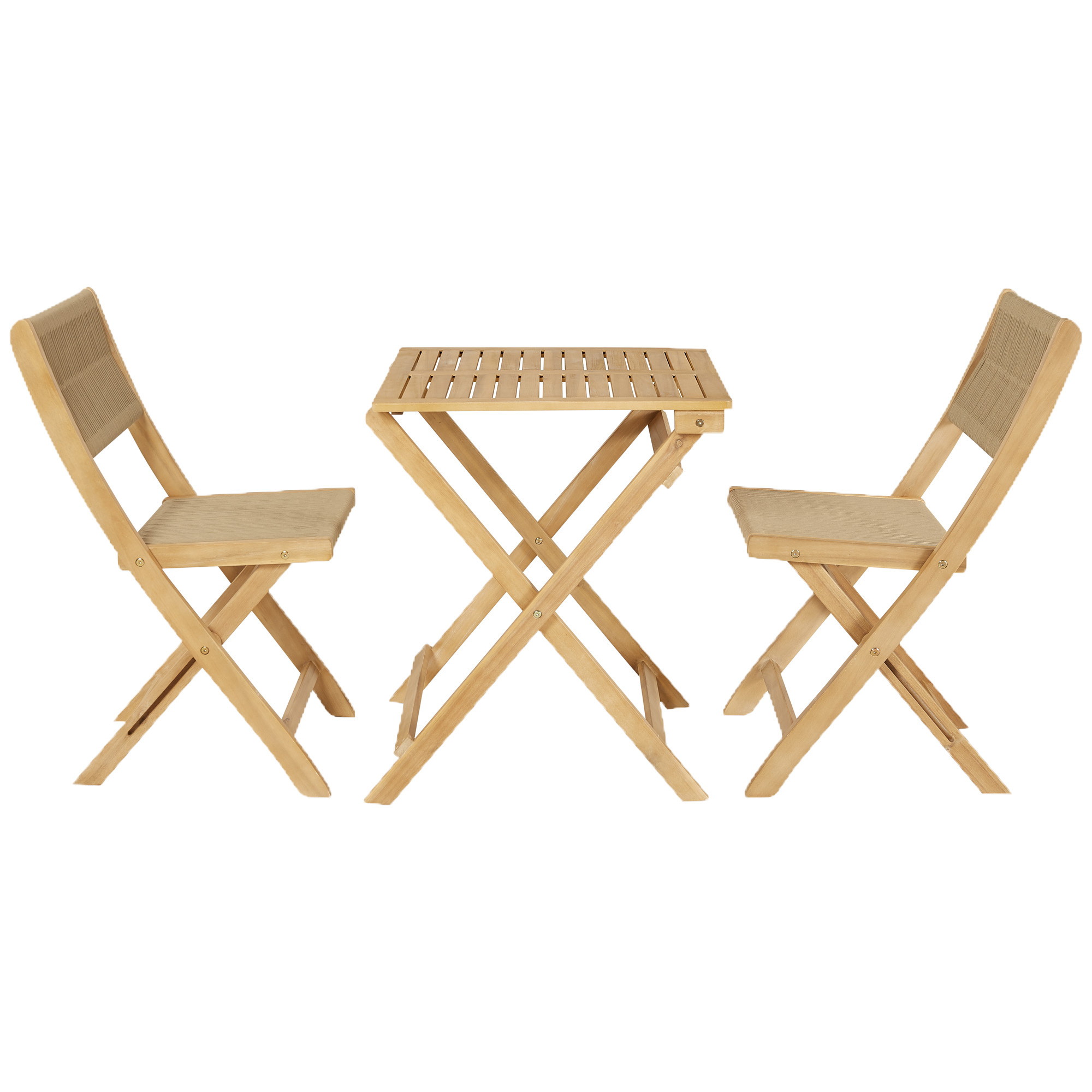 wooden folding bistro set