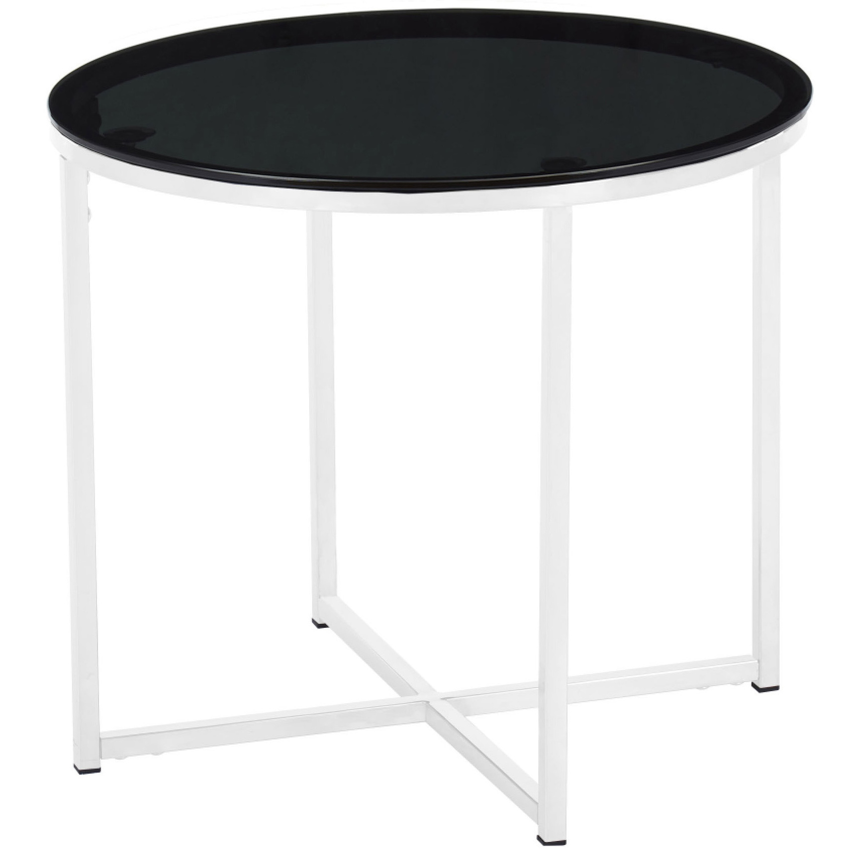 Temple Webster Smoked Siena Round Glass Side Table Reviews