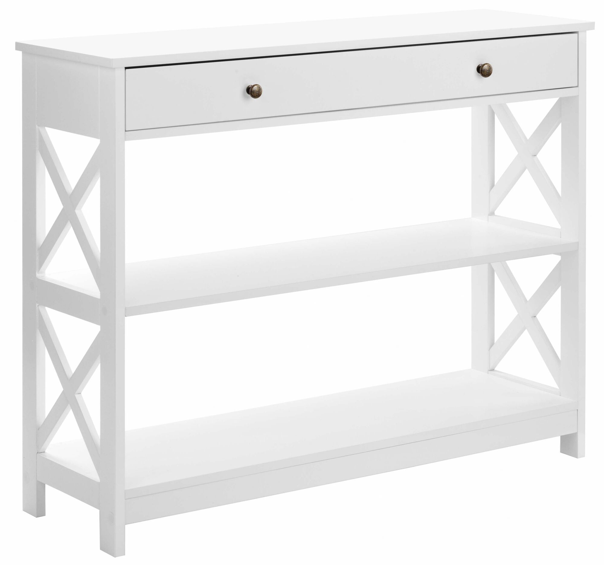 Temple Webster White Noosa Console Table With Drawer