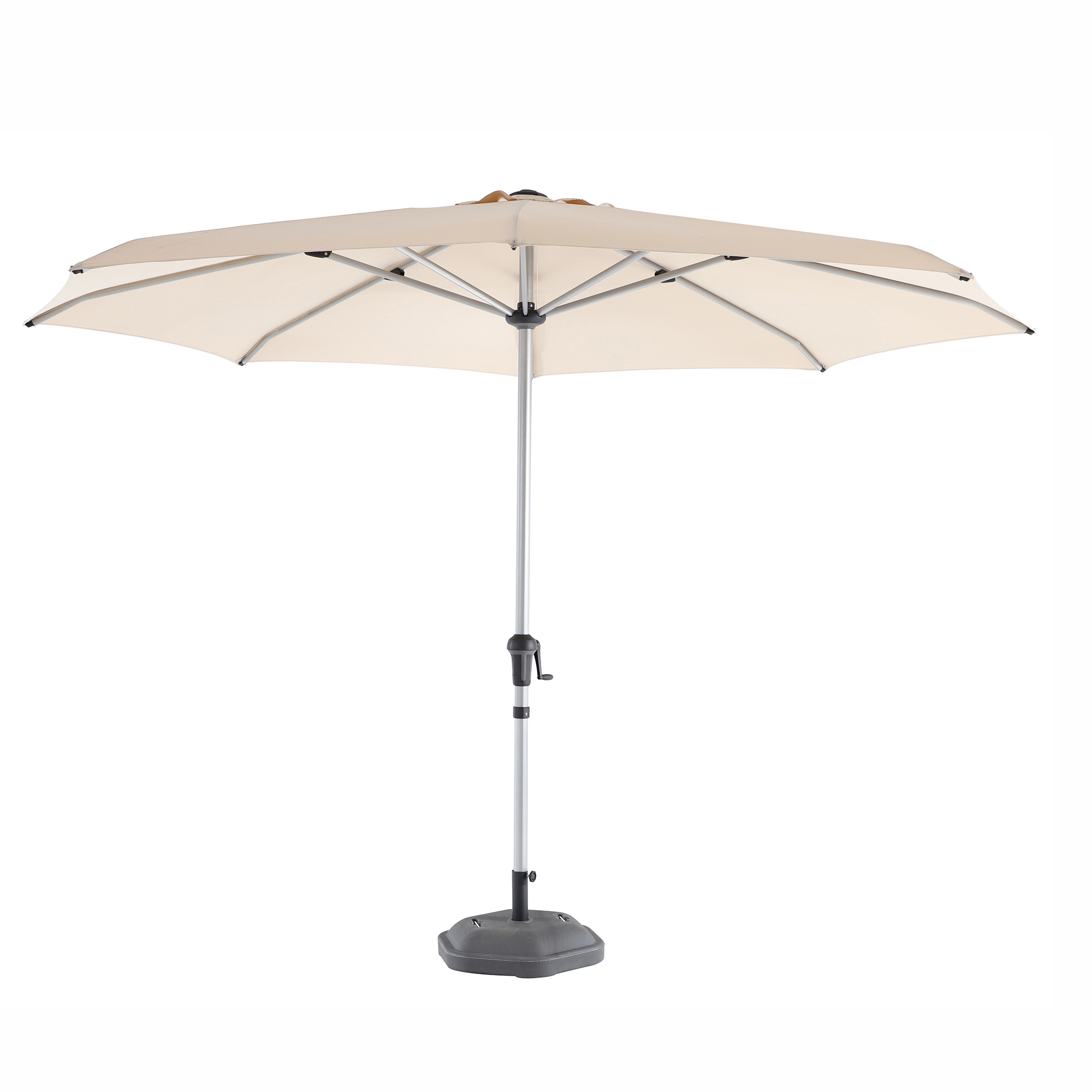 3 5m Sand Coast Aluminium Market Umbrella With Base Temple Webster