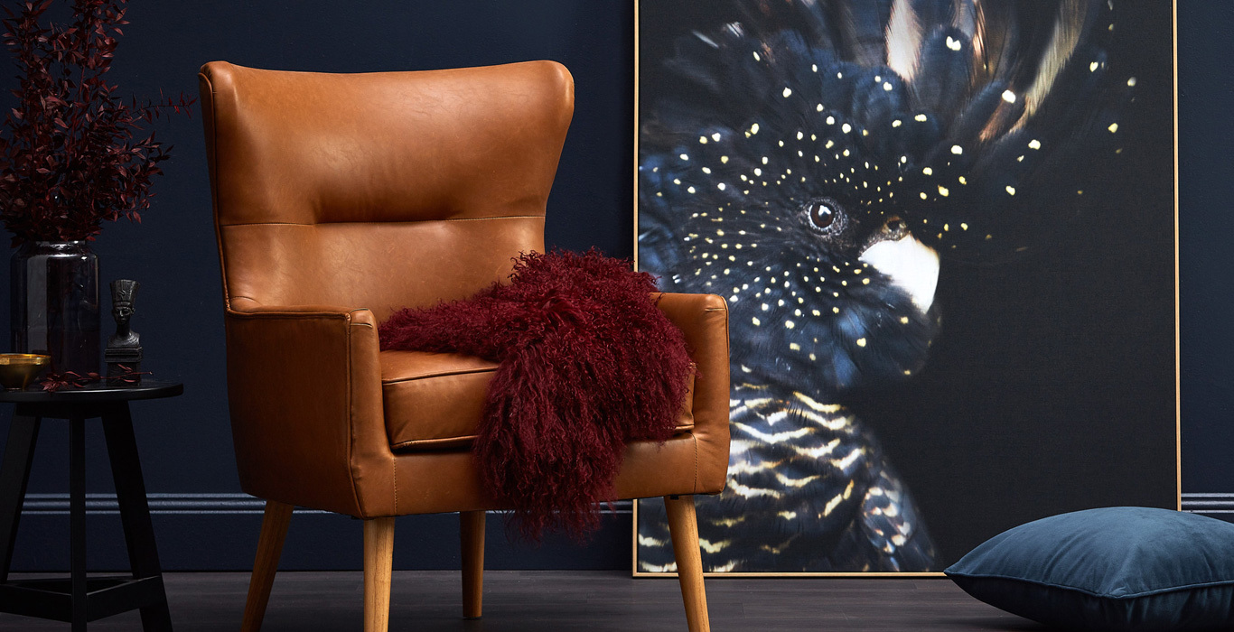 Temple & ster Curious Cockatoo Framed Canvas Wall Art