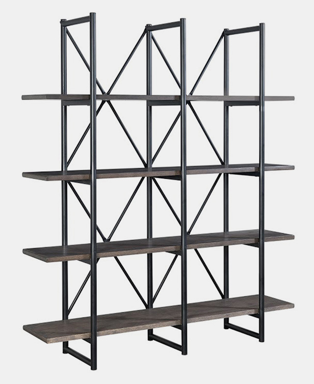 Large Odessa Industrial Shelving Unit, White Industrial Style Shelving