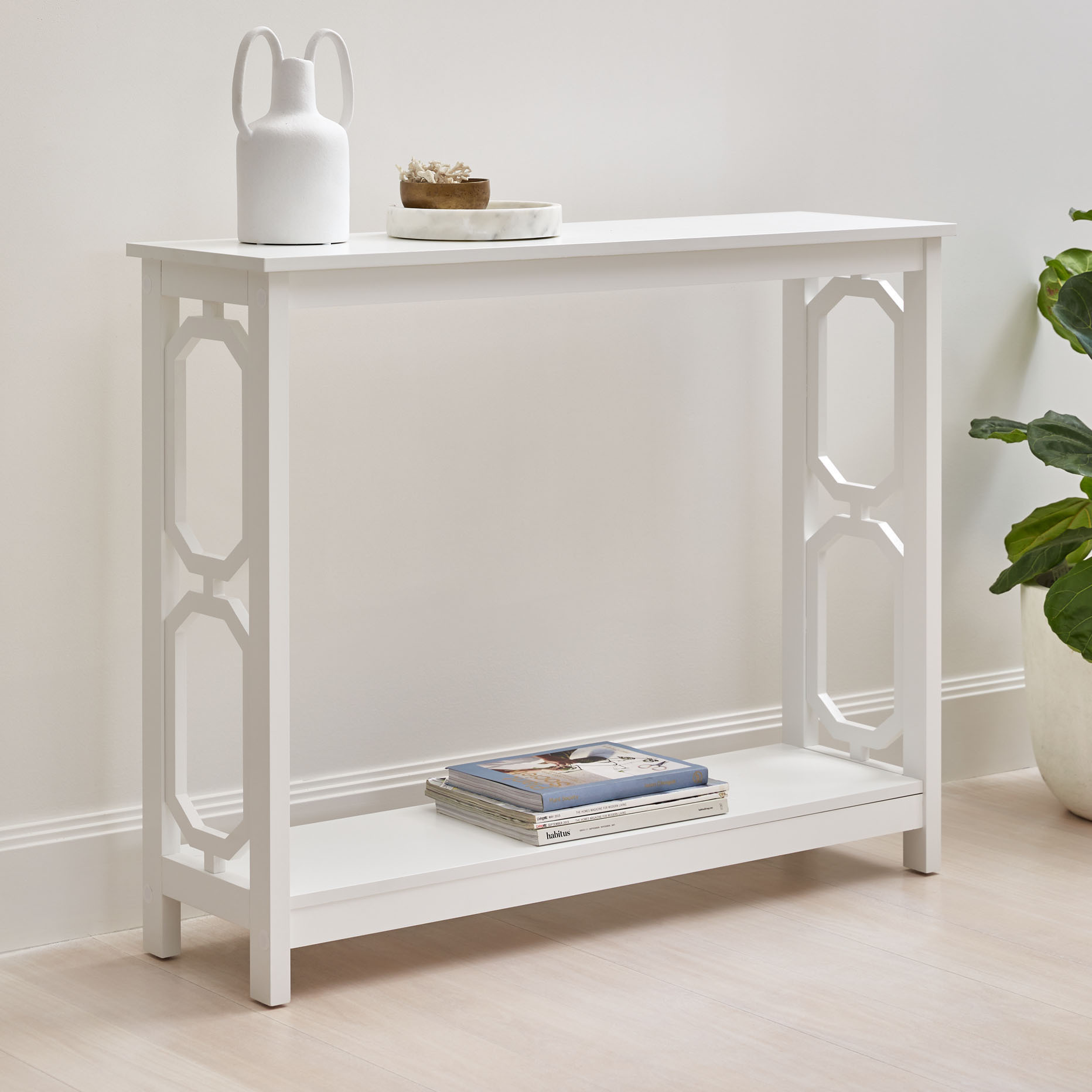Temple \u0026 Webster White Omega Console Table