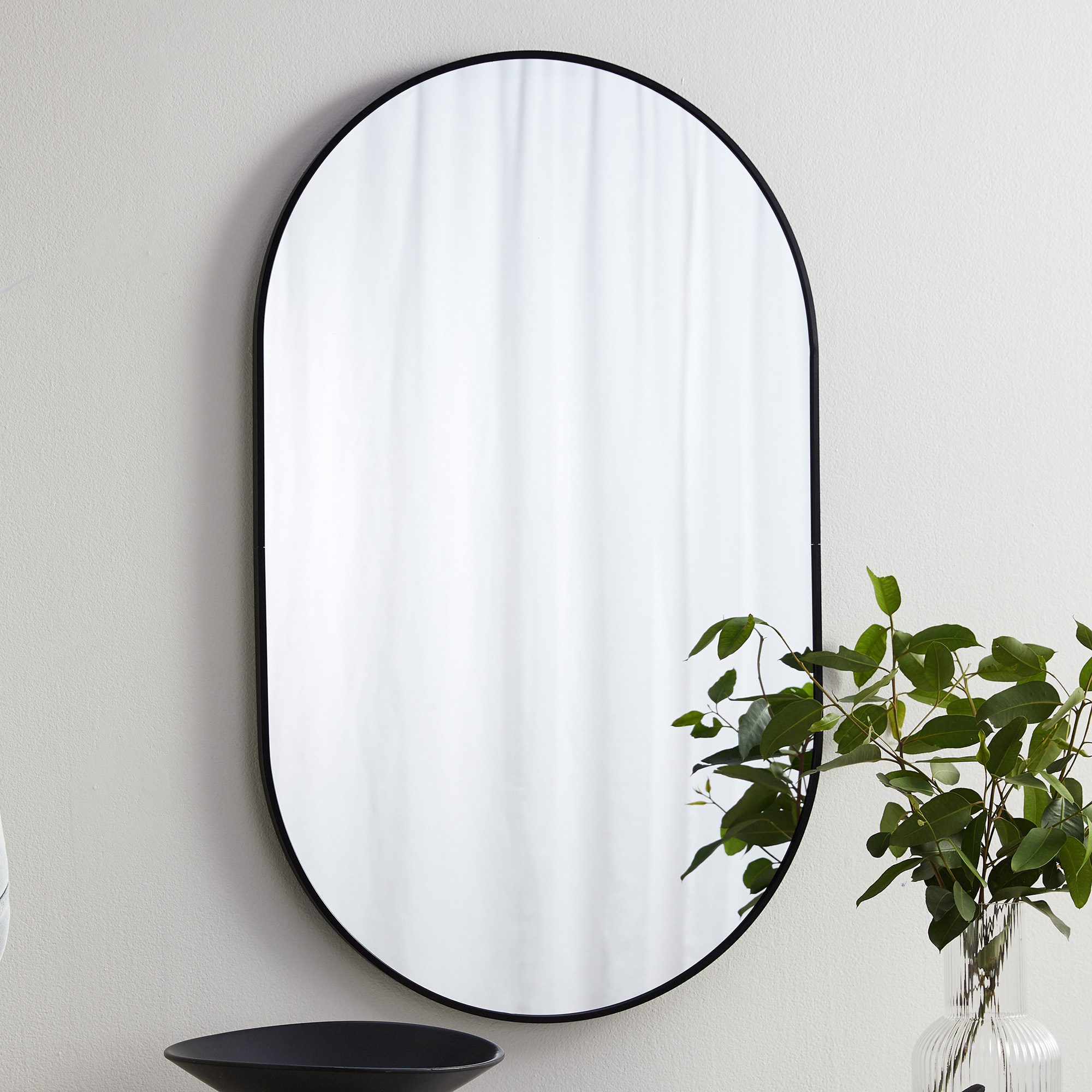 Webster Tate Oval Metal Framed Wall Mirror, Metal Framed Oval Mirrors