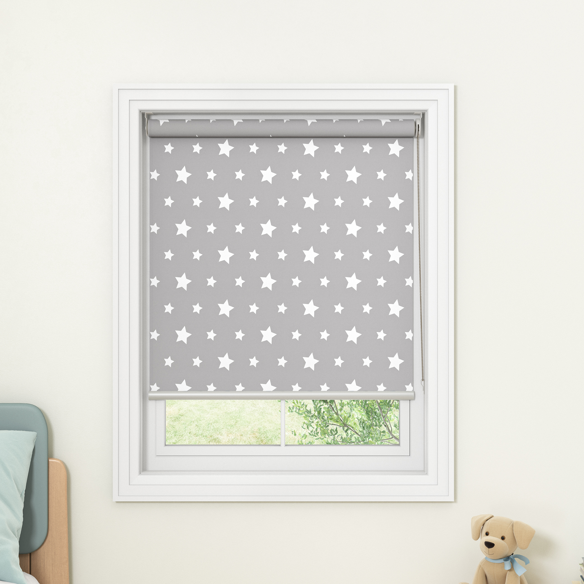 ABC Decor Cordless Thermal Blackout Roller Blind, Child, Kid Safe