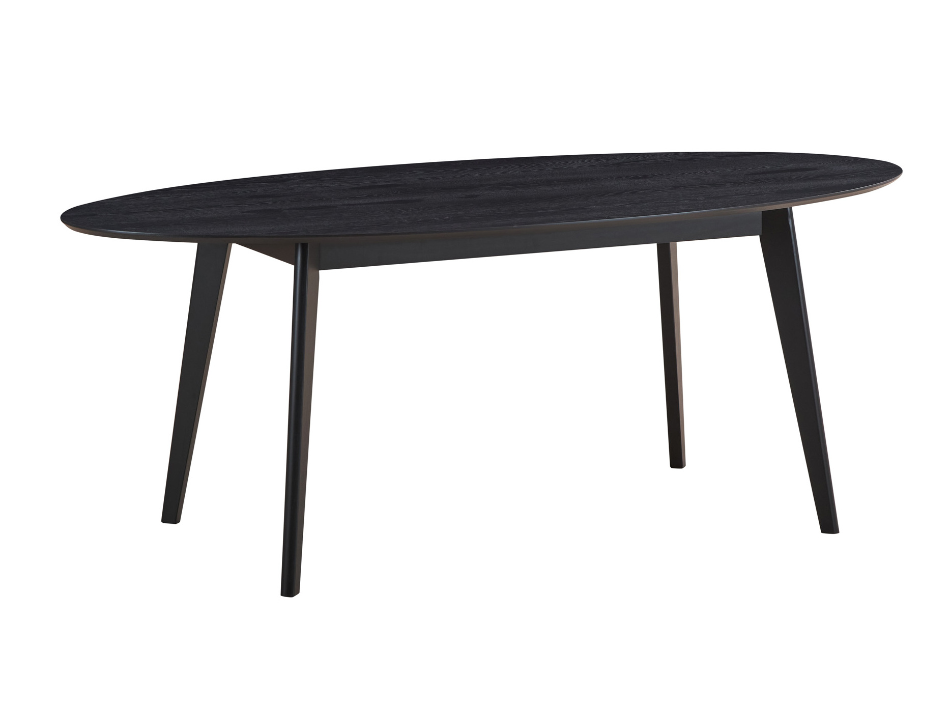 black oval dining room table