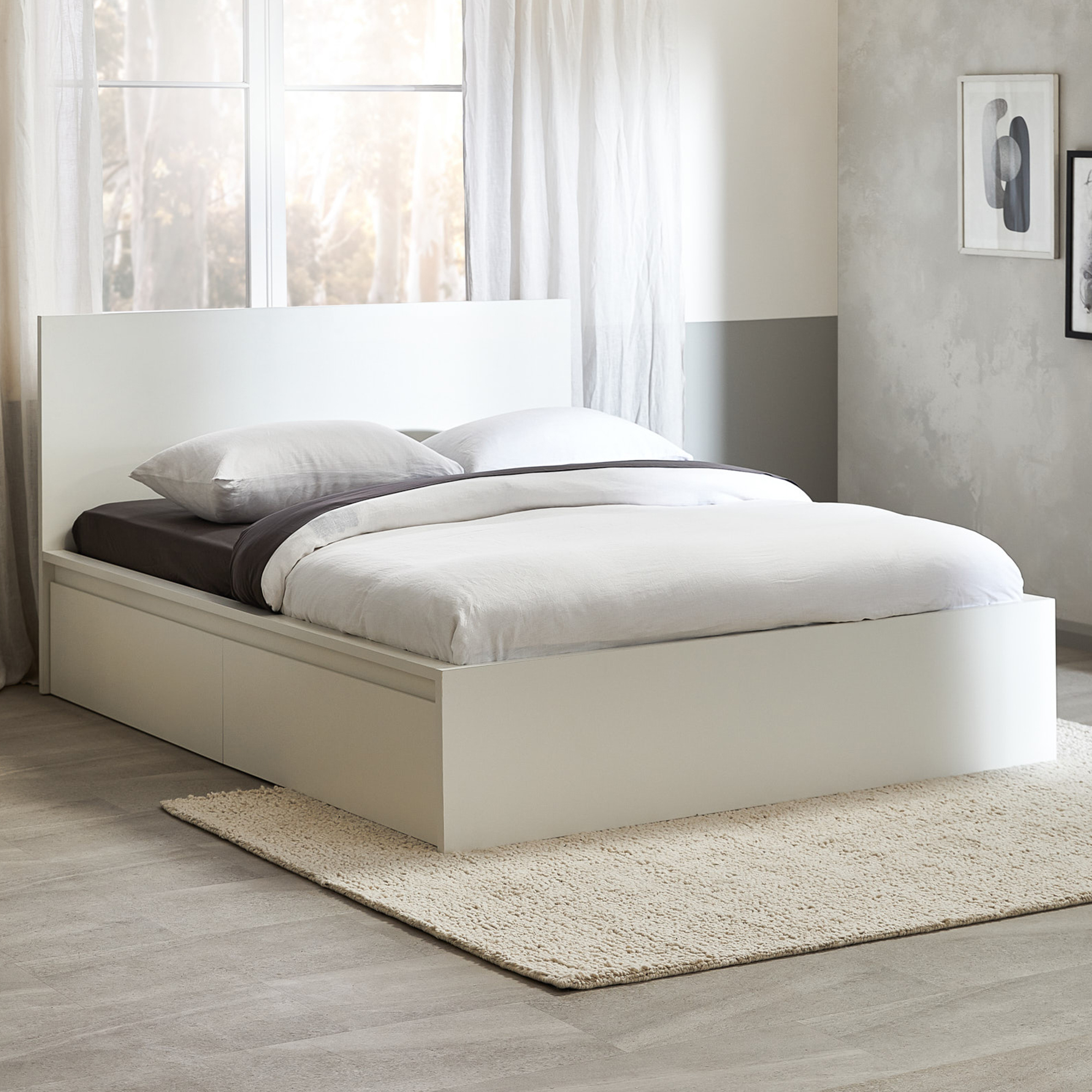 White Queen Bed With Trundle atelieryuwa.ciao.jp