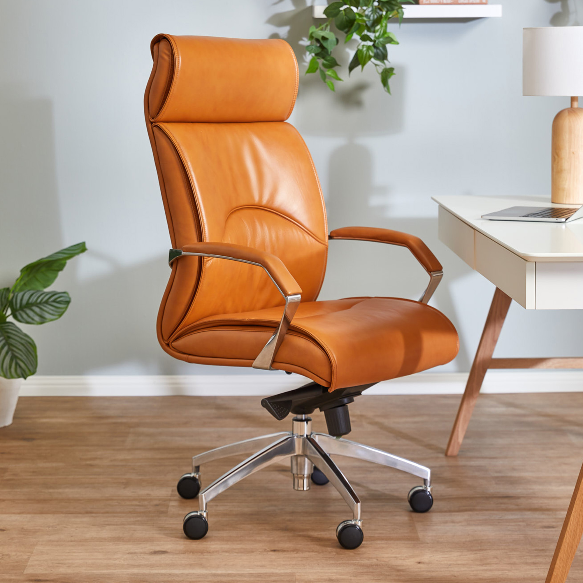 Temple & Webster Hannon Leather Executive Office Chair