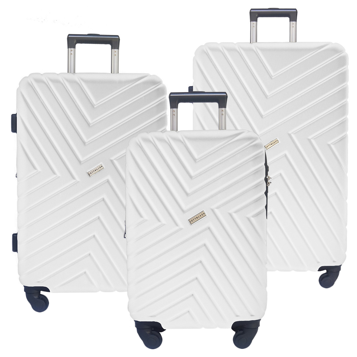 hard white suitcase