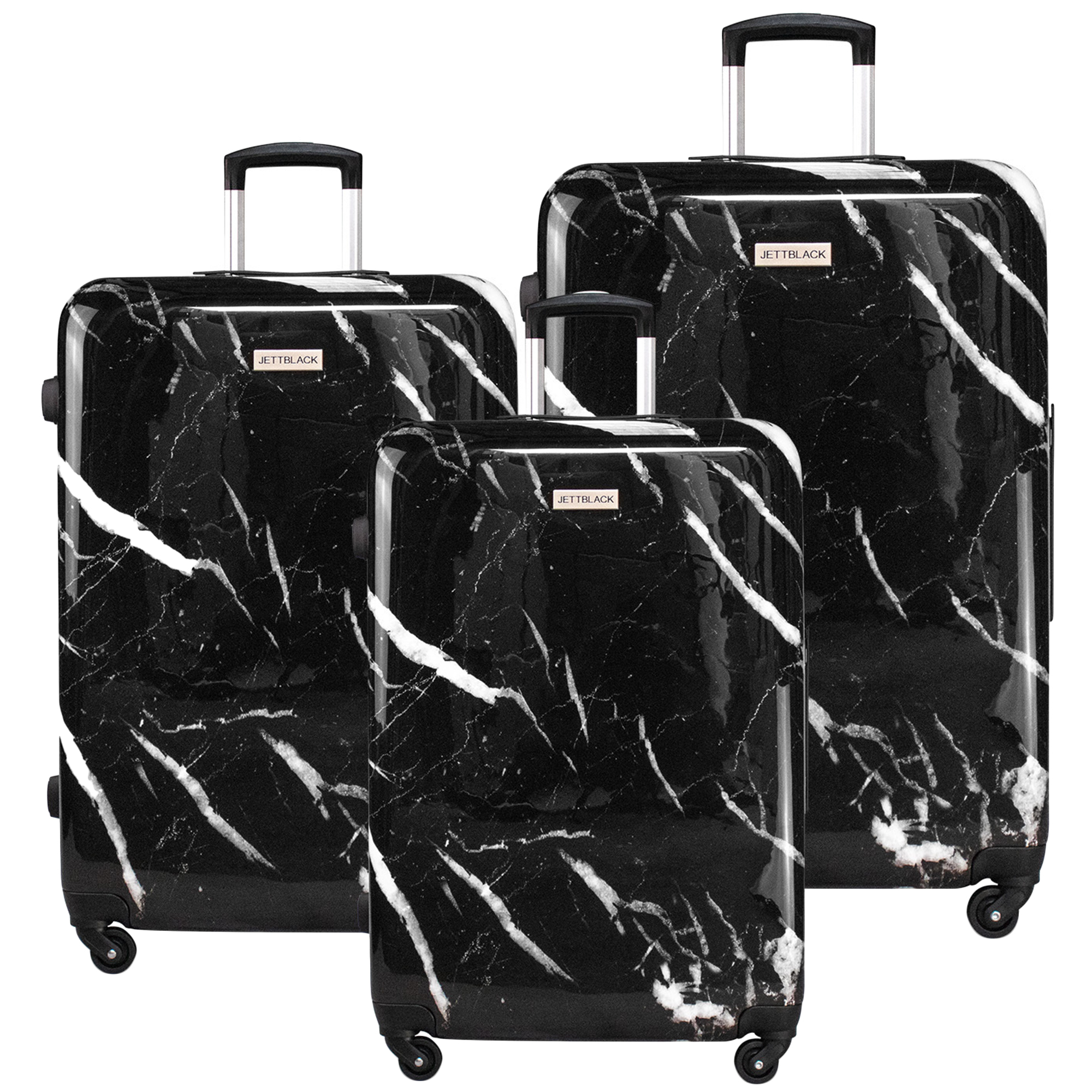 white hard luggage set