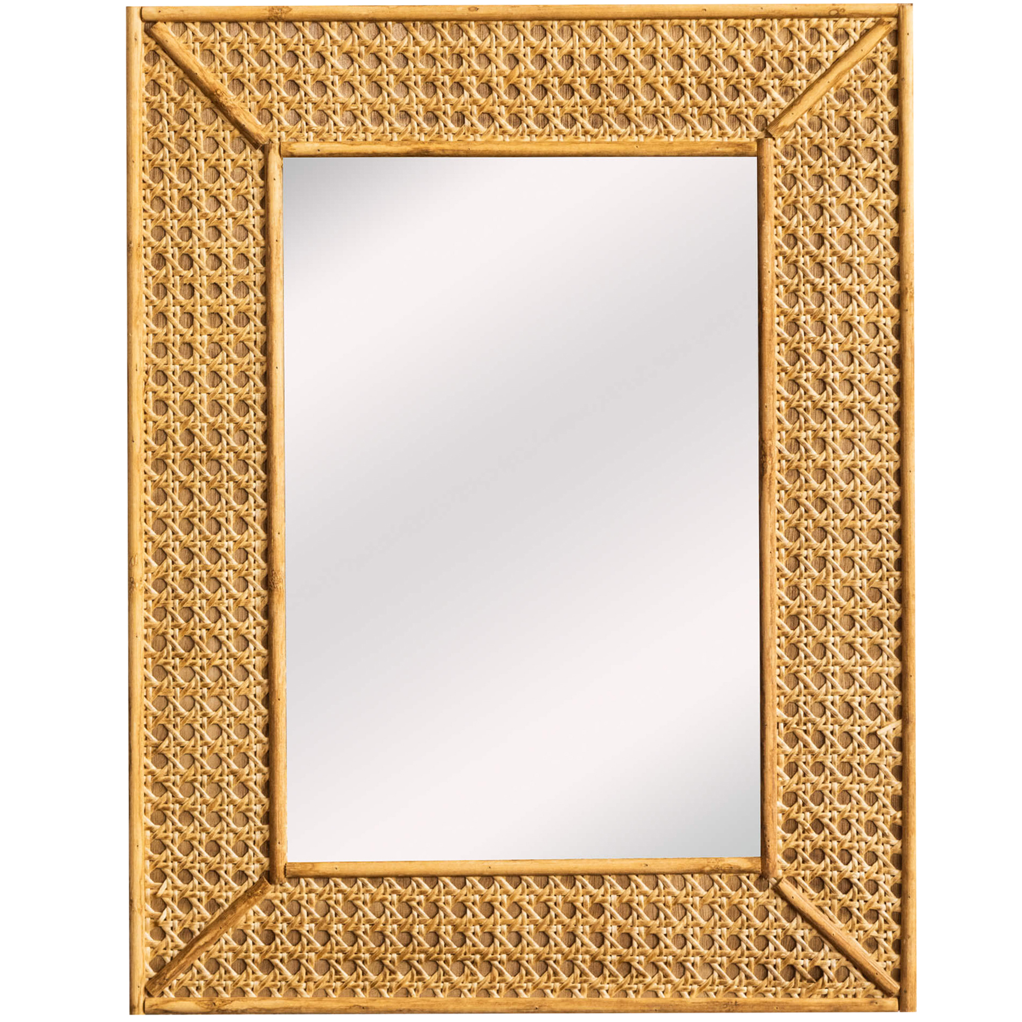 Albany Rectangular Rattan Wall Mirror
