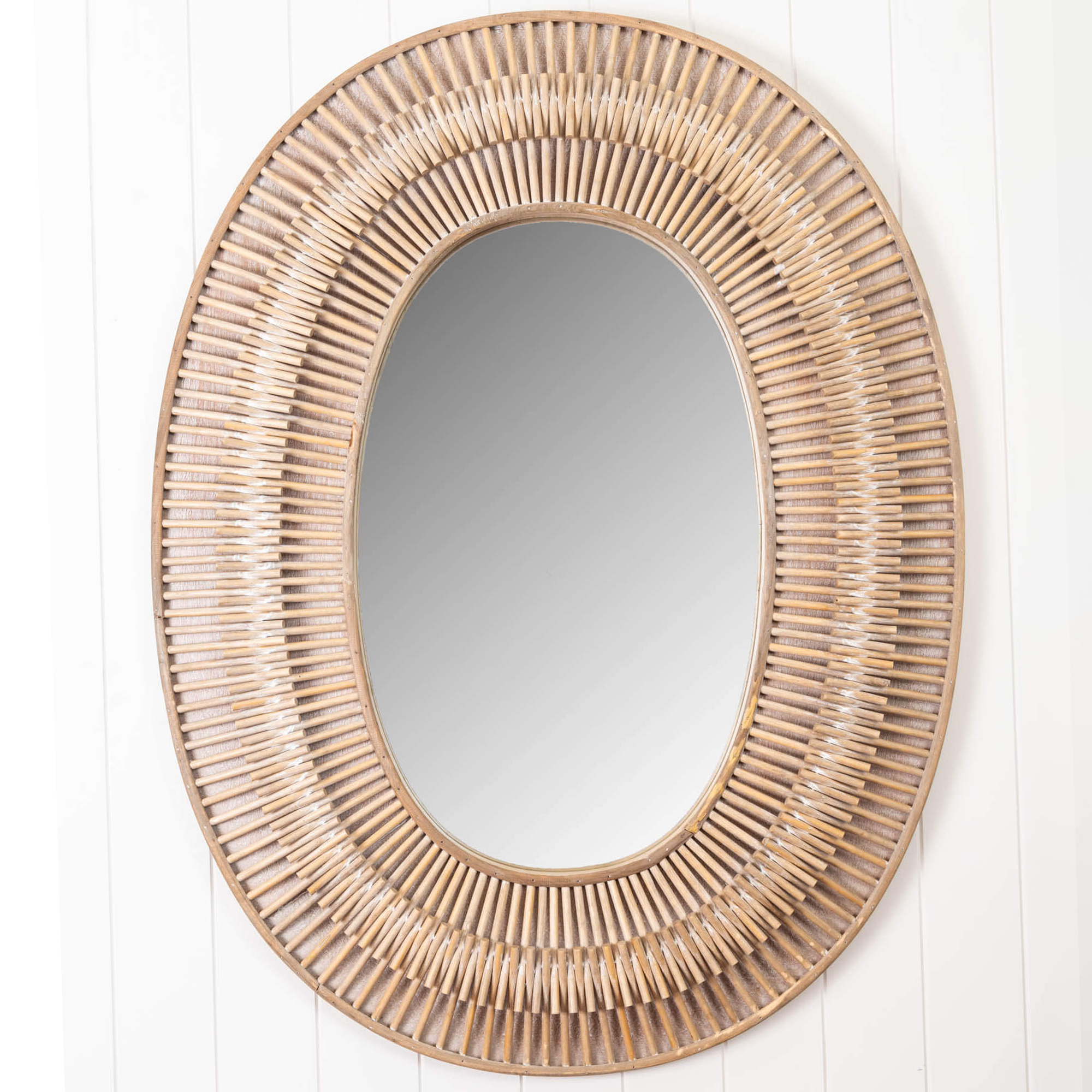 Details About New Natural Silas Oval Rattan Wall Mirror Sunday Homewares Mirrors